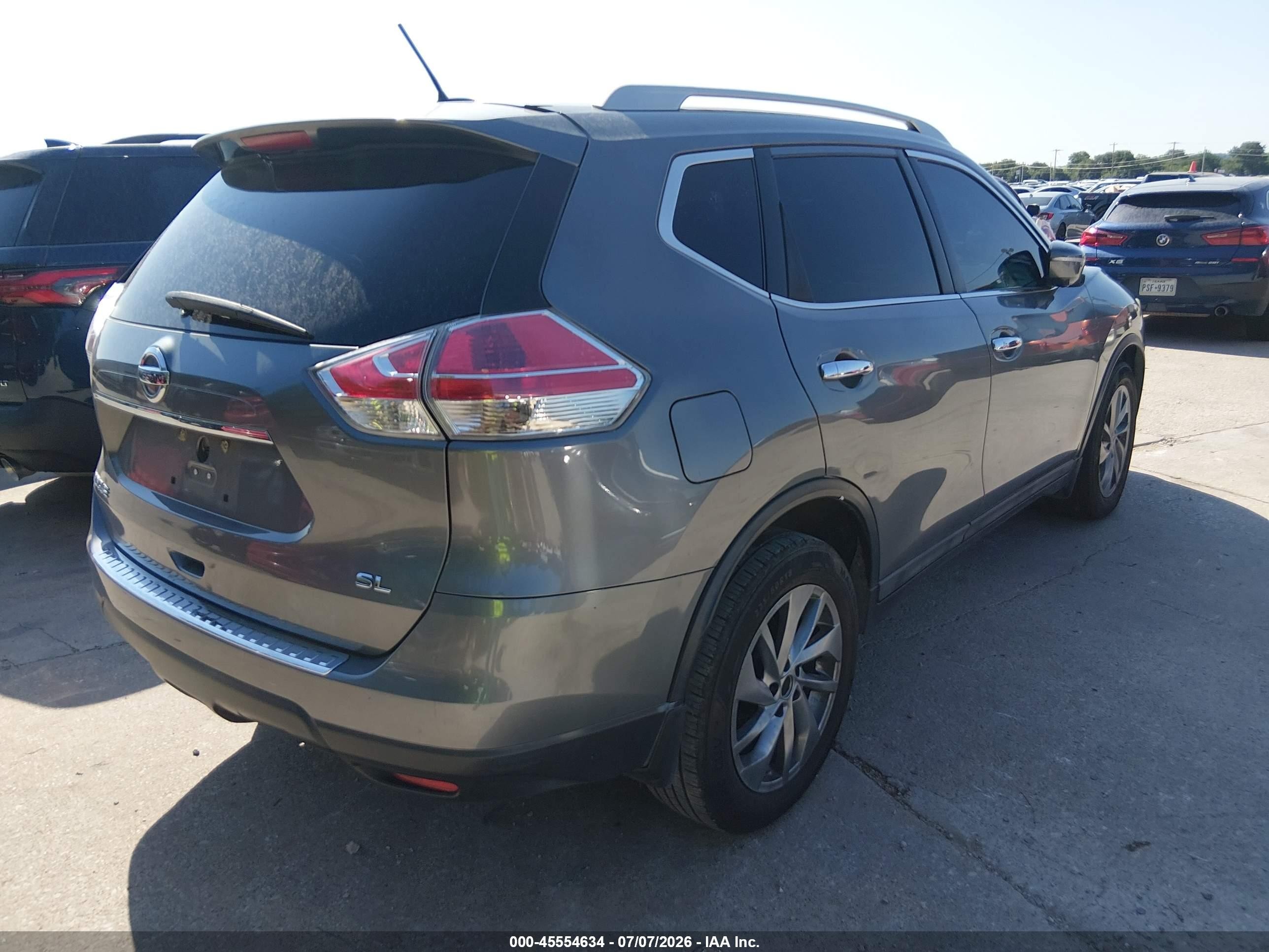 2015 Nissan Rogue Sl Серый vin: 5N1AT2MT3FC876527
