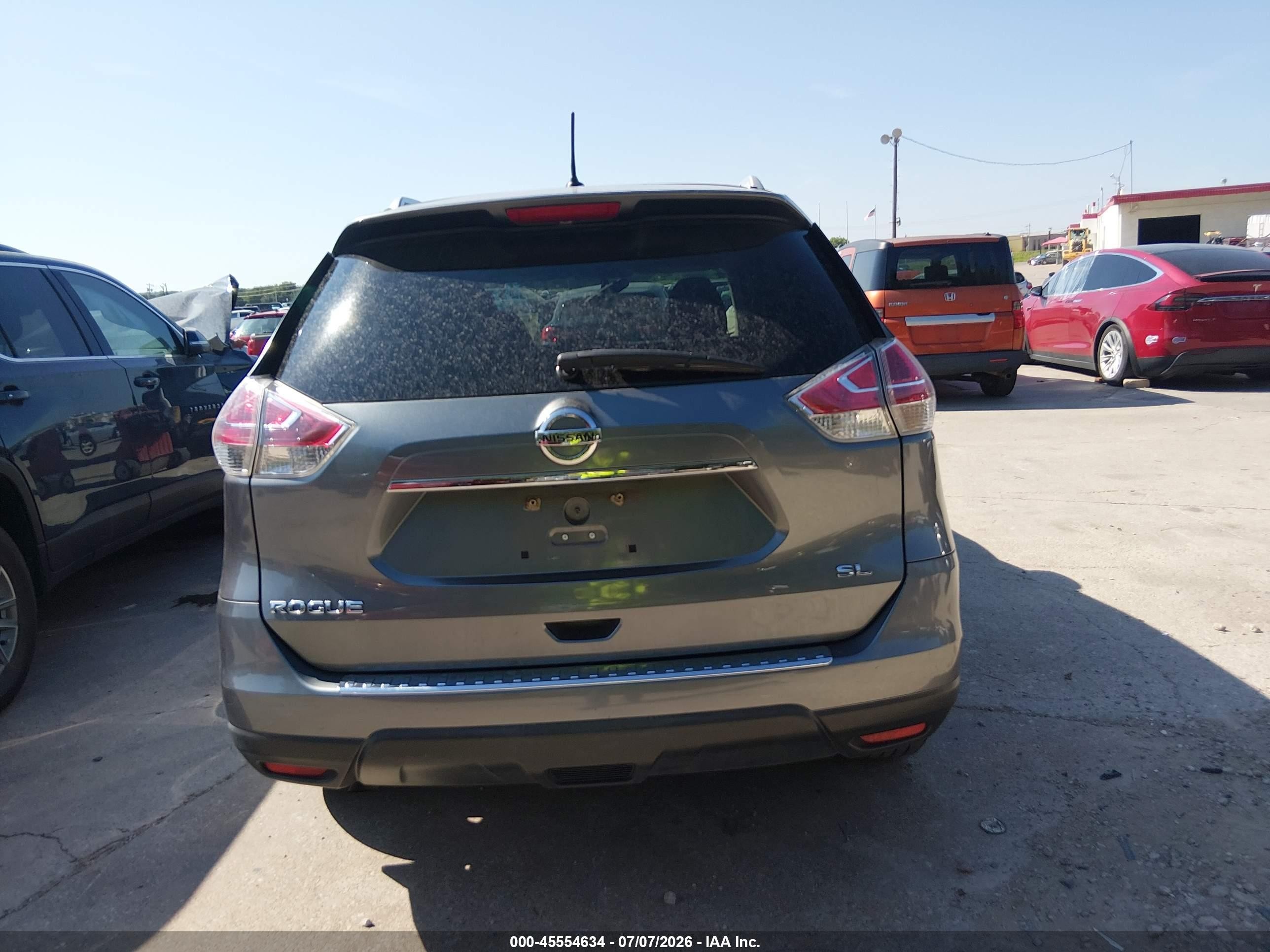 2015 Nissan Rogue Sl Серый vin: 5N1AT2MT3FC876527