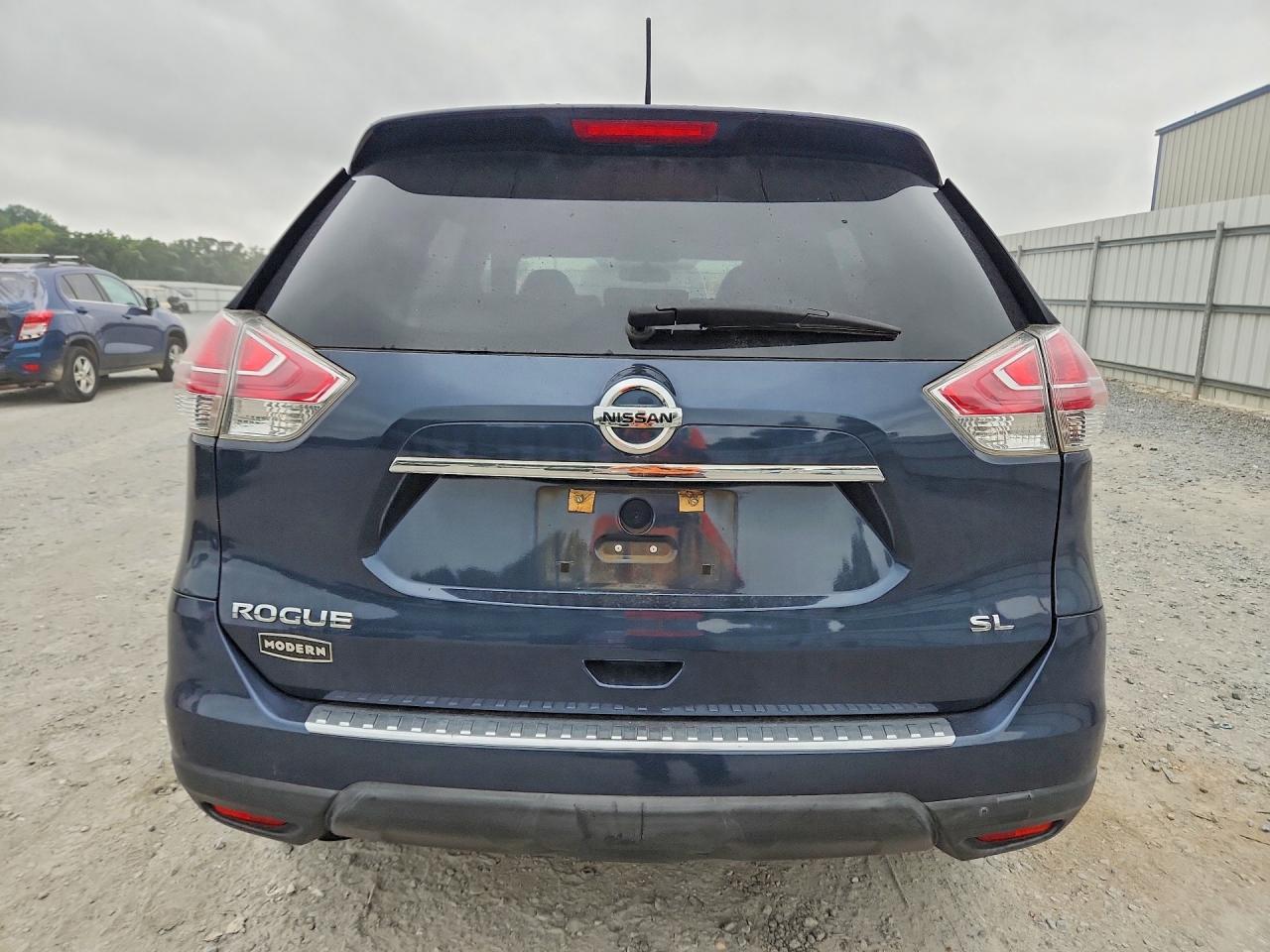 2015 Nissan Rogue Sl Blue vin: 5N1AT2MT3FC883638