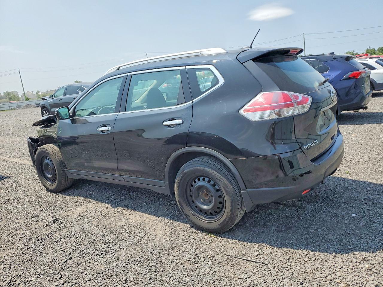 2015 Nissan Rogue S Black vin: 5N1AT2MT3FC888984