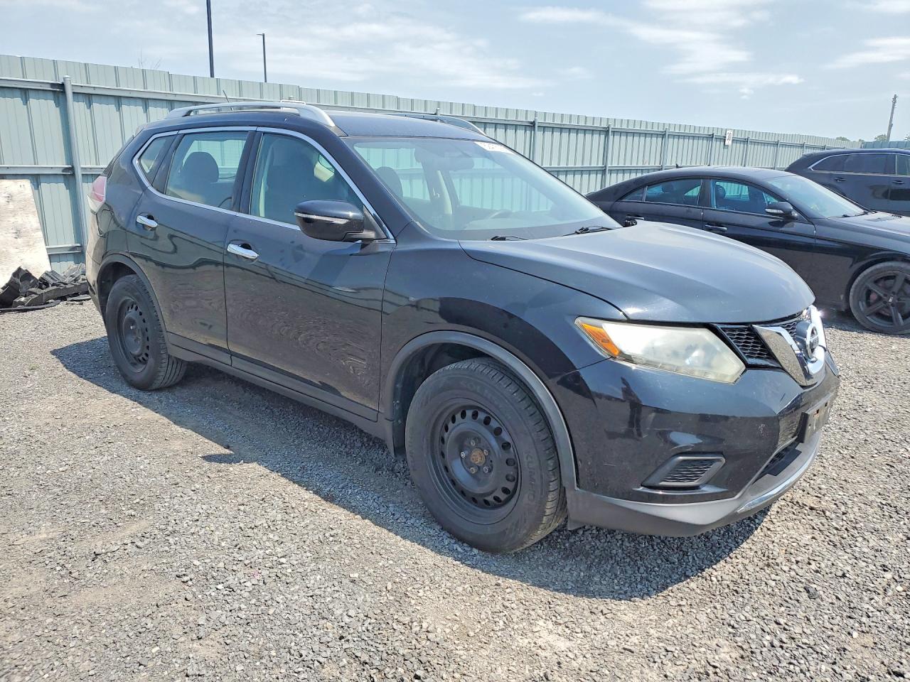 2015 Nissan Rogue S Black vin: 5N1AT2MT3FC888984