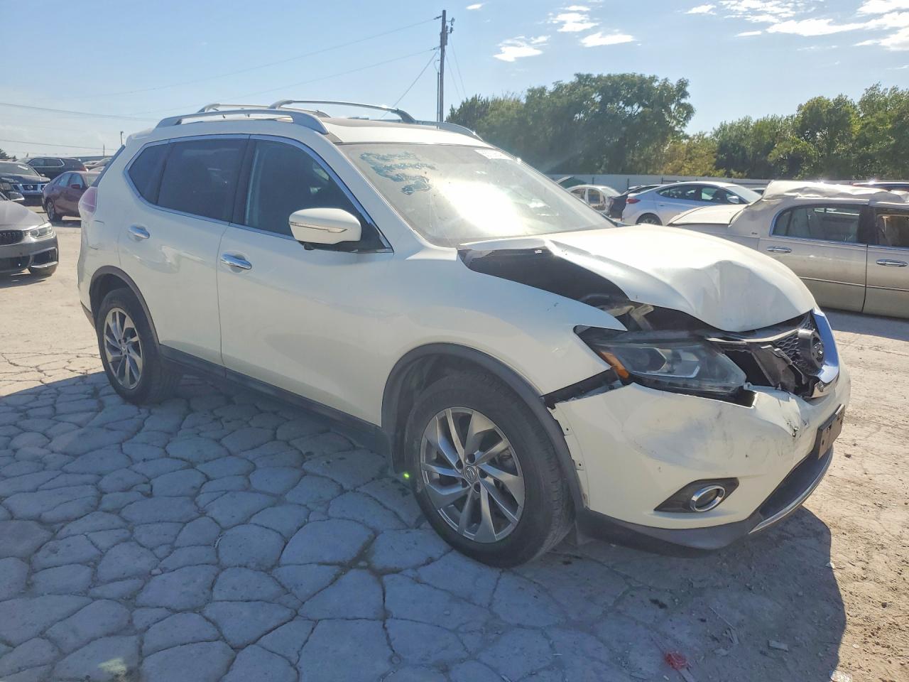 2015 Nissan Rogue Sl Белый vin: 5N1AT2MT3FC889505