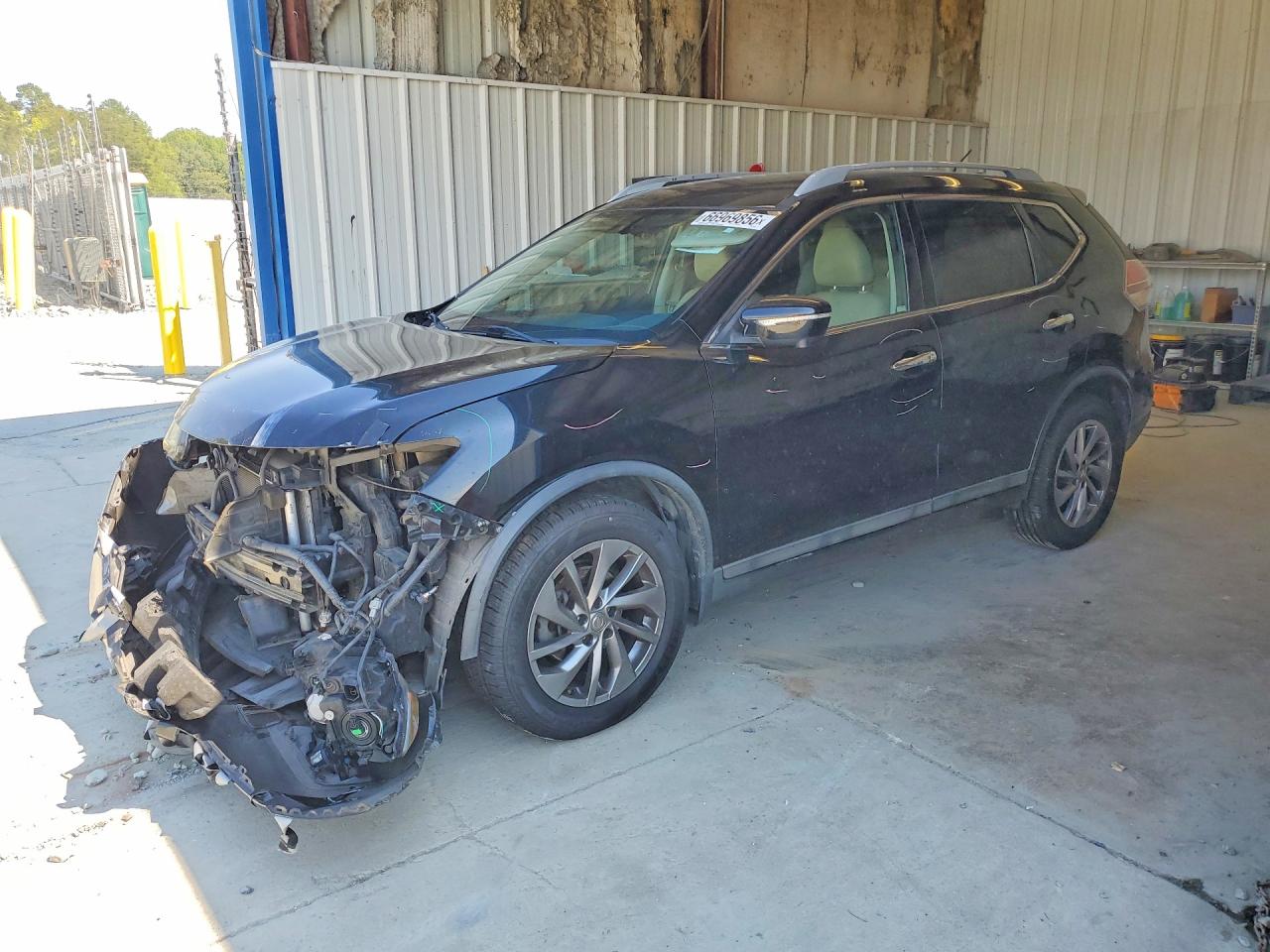 2015 Nissan Rogue Sl Black vin: 5N1AT2MT3FC894350