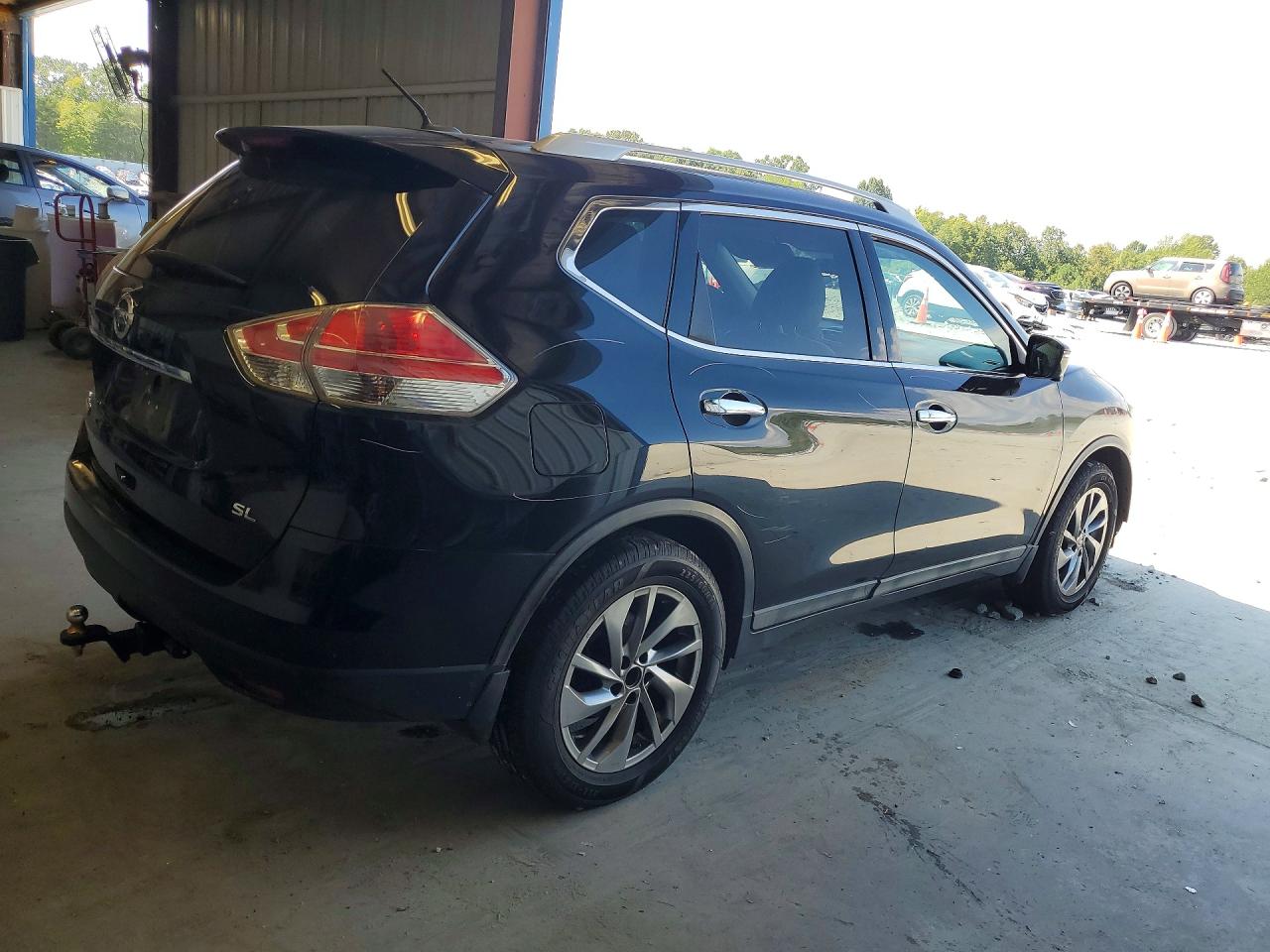 2015 Nissan Rogue Sl Black vin: 5N1AT2MT3FC894350