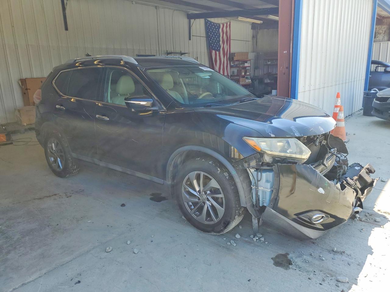 2015 Nissan Rogue Sl Black vin: 5N1AT2MT3FC894350