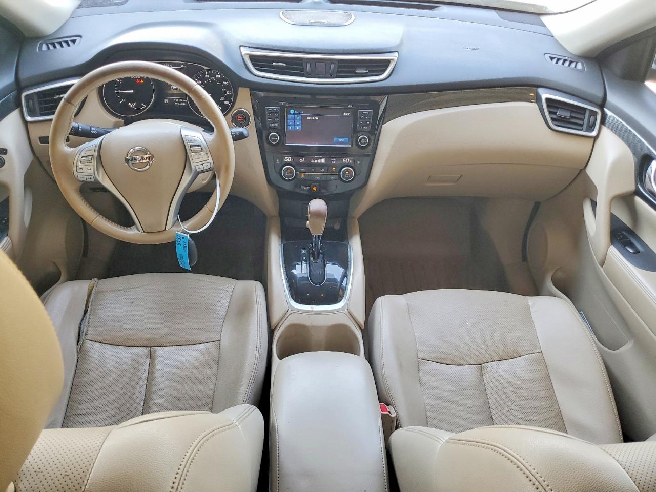 2015 Nissan Rogue Sl Black vin: 5N1AT2MT3FC894350