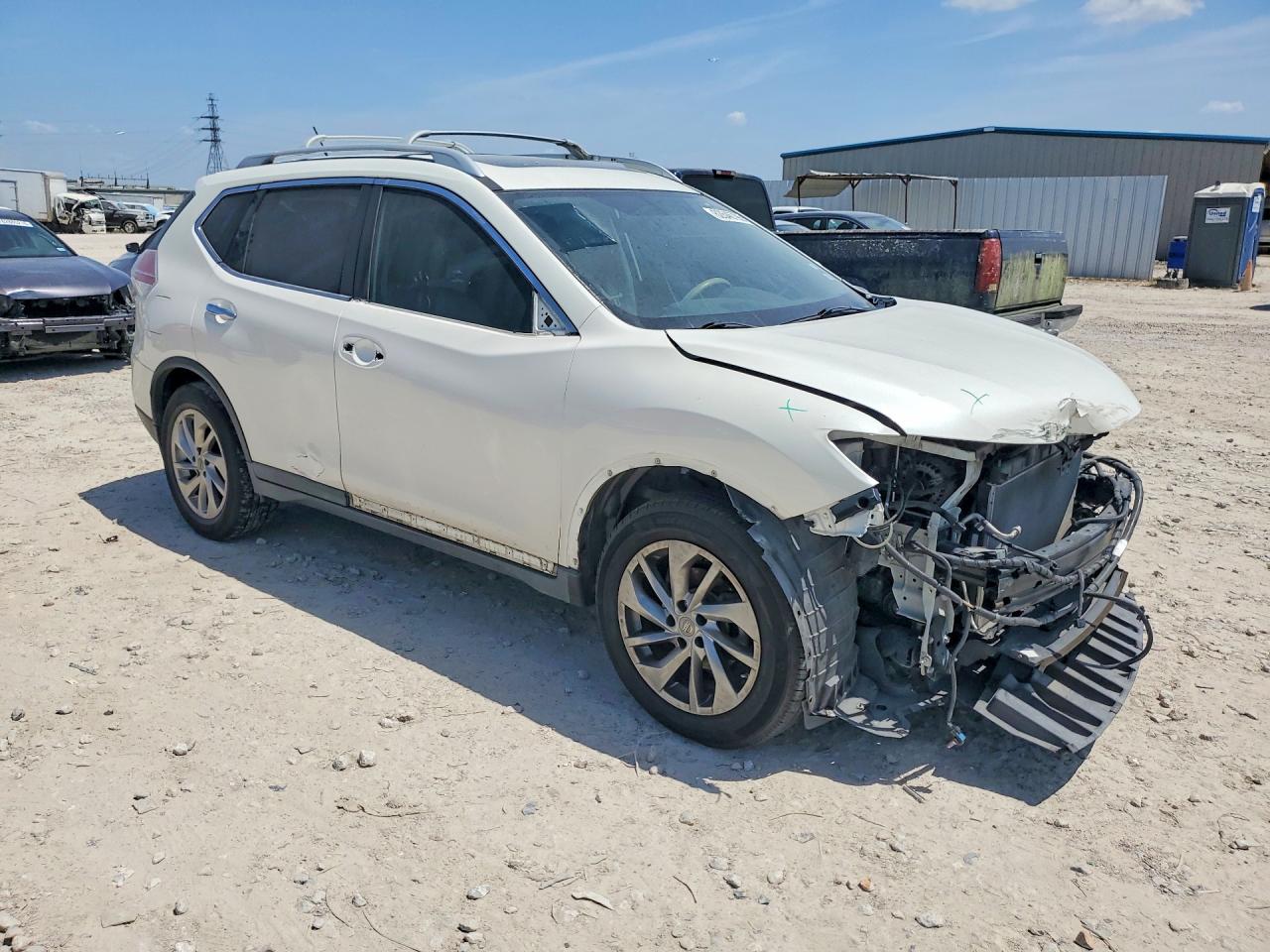2015 Nissan Rogue Sl White vin: 5N1AT2MT3FC913592