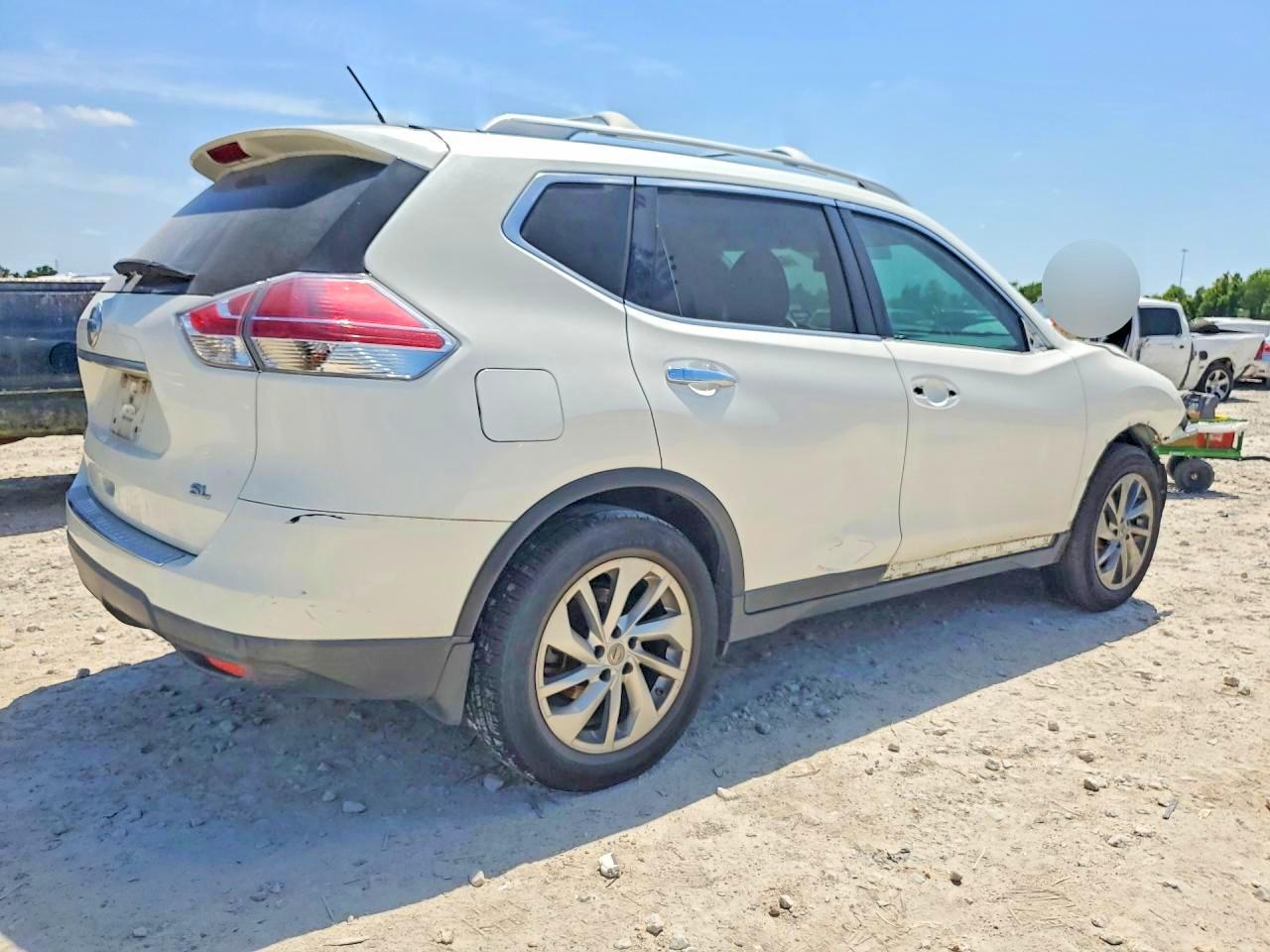 2015 Nissan Rogue Sl White vin: 5N1AT2MT3FC913592