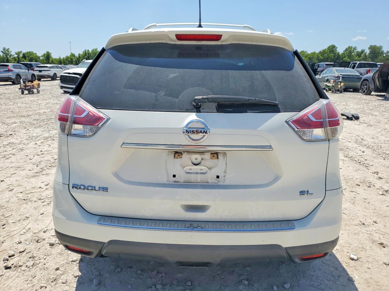 2015 Nissan Rogue Sl White vin: 5N1AT2MT3FC913592