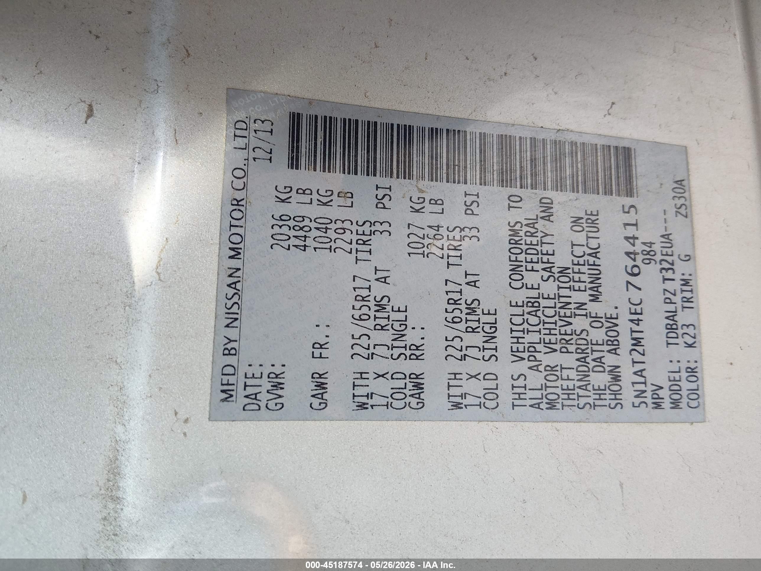 2014 Nissan Rogue S Silver vin: 5N1AT2MT4EC764415