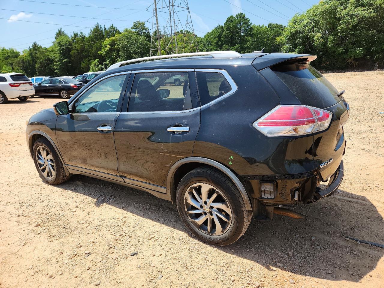 2014 Nissan Rogue Sl Black vin: 5N1AT2MT4EC781280