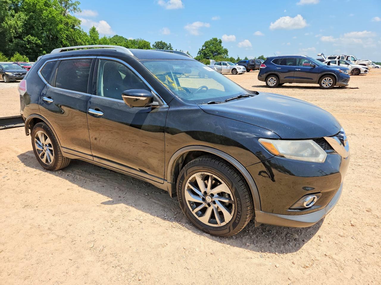 2014 Nissan Rogue Sl Black vin: 5N1AT2MT4EC781280