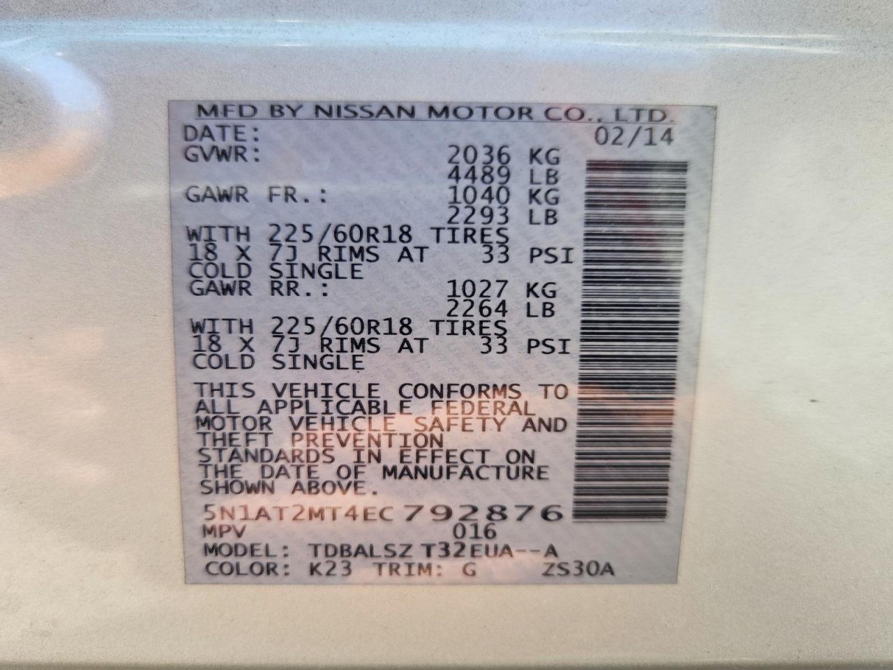 2014 Nissan Rogue Sl Silver vin: 5N1AT2MT4EC792876