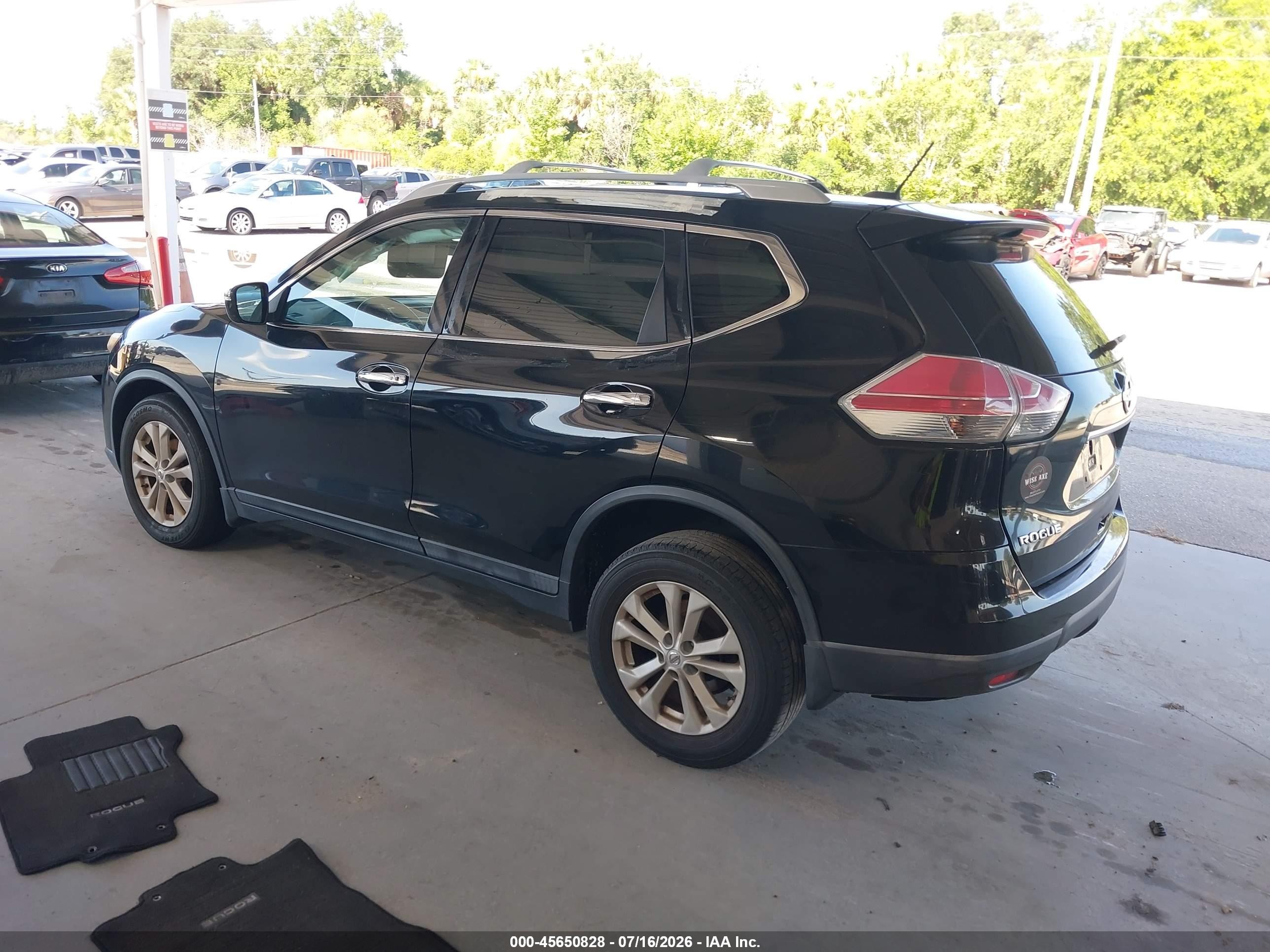 2014 Nissan Rogue Sv Black vin: 5N1AT2MT4EC812950