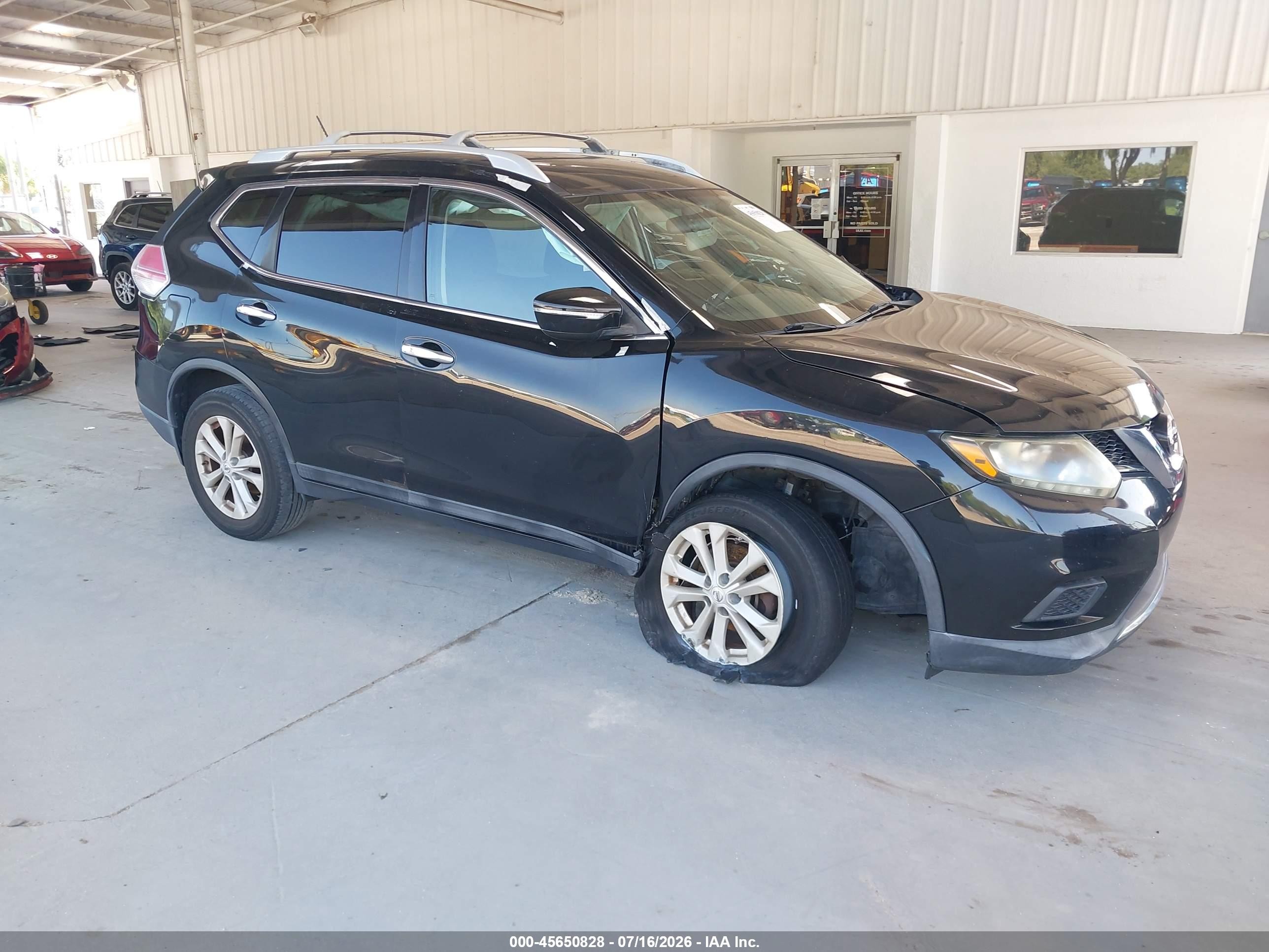 2014 Nissan Rogue Sv Black vin: 5N1AT2MT4EC812950
