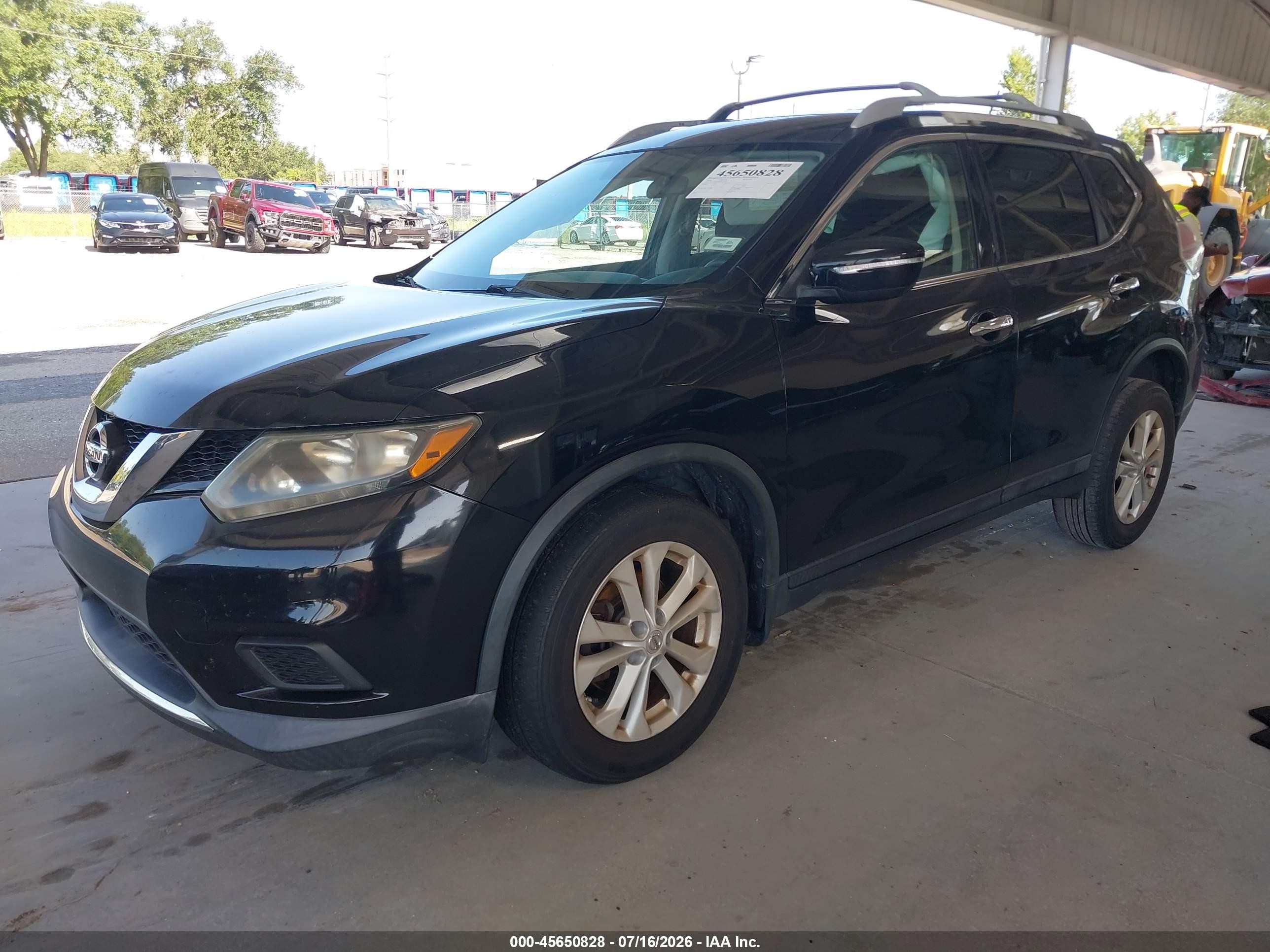 2014 Nissan Rogue Sv Black vin: 5N1AT2MT4EC812950