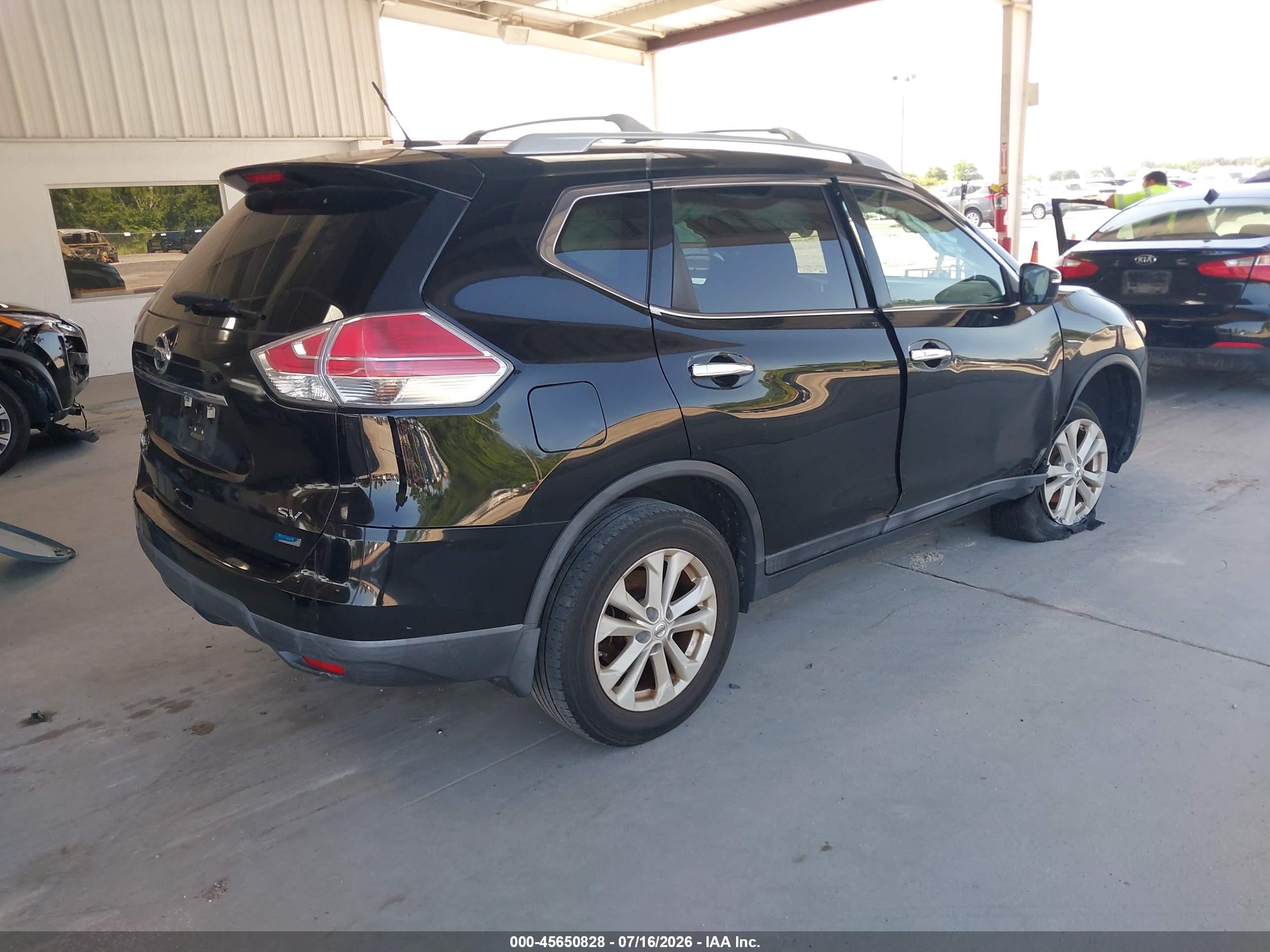 2014 Nissan Rogue Sv Black vin: 5N1AT2MT4EC812950