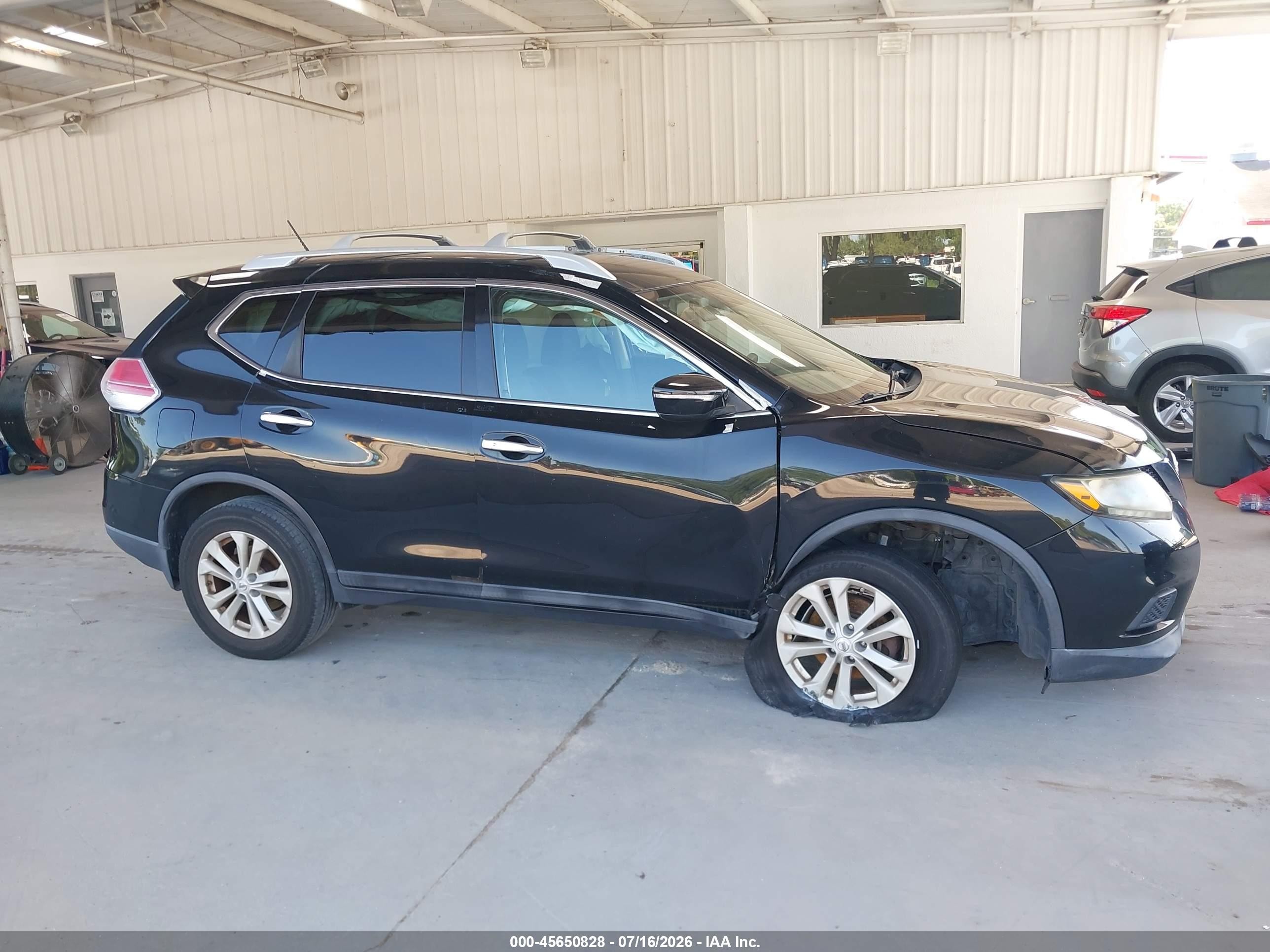2014 Nissan Rogue Sv Black vin: 5N1AT2MT4EC812950