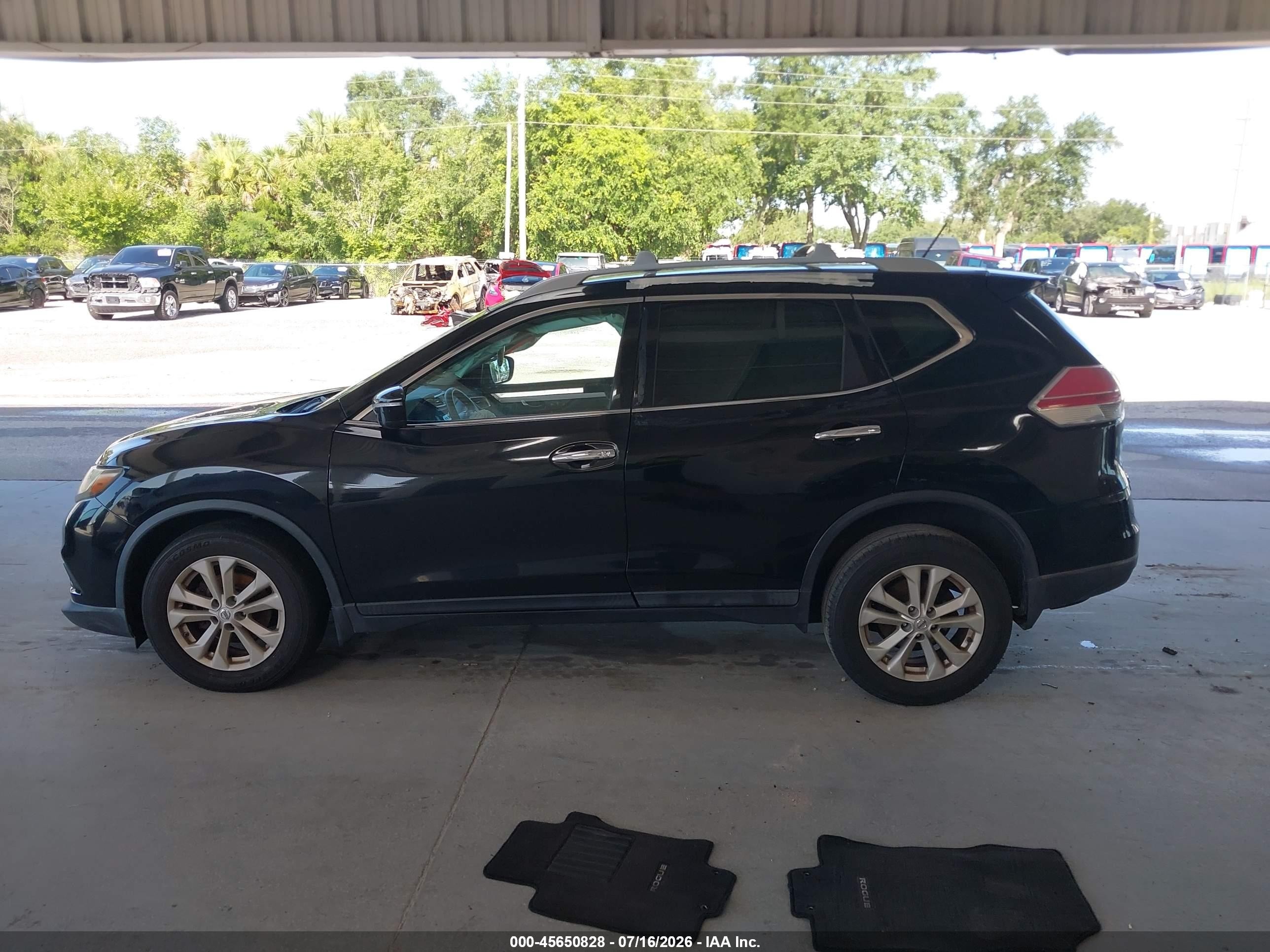 2014 Nissan Rogue Sv Black vin: 5N1AT2MT4EC812950