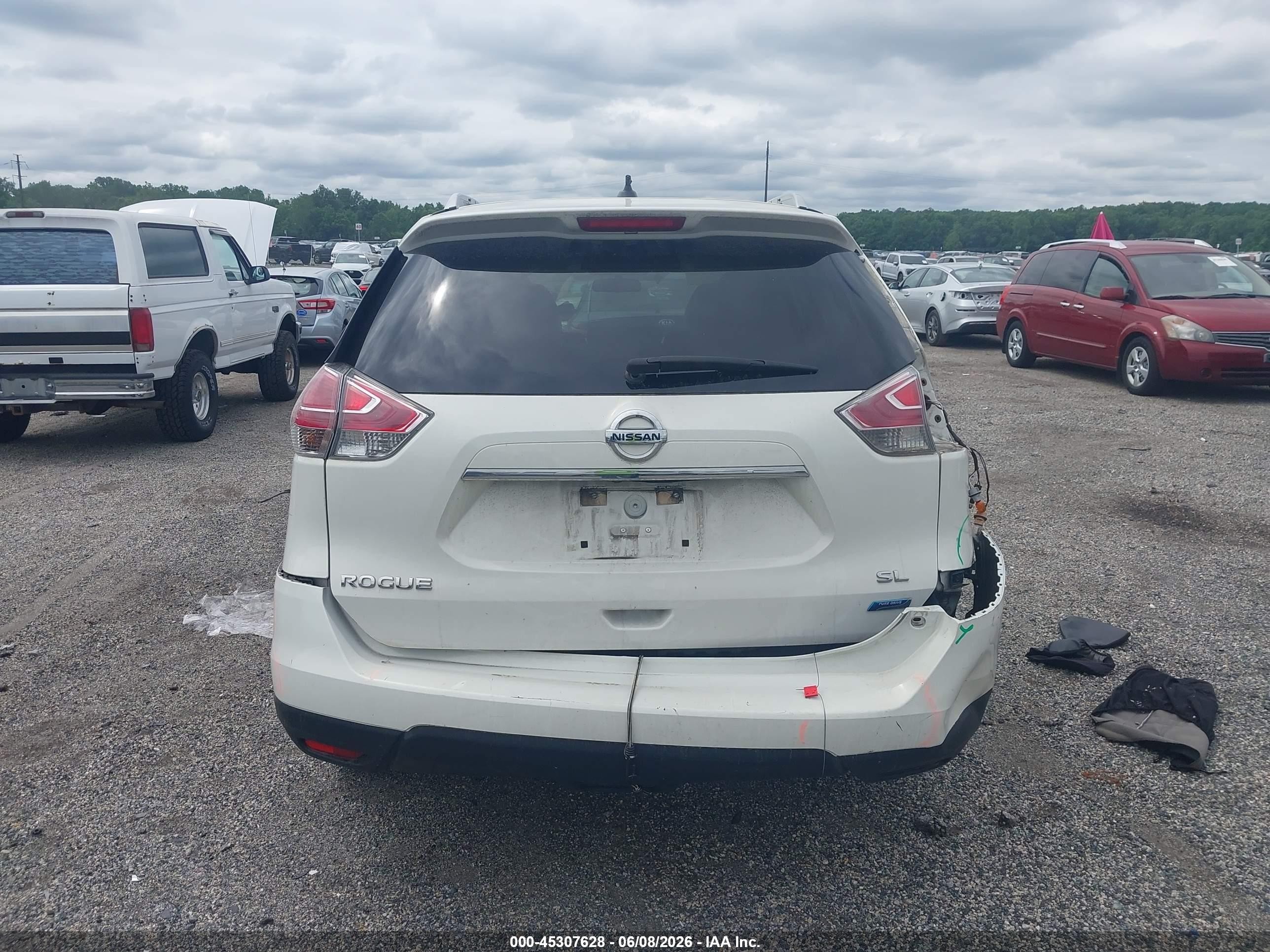 2014 Nissan Rogue Sl Белый vin: 5N1AT2MT4EC827903