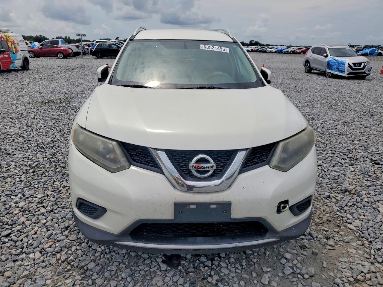 2014 Nissan Rogue Sv White vin: 5N1AT2MT4EC846399
