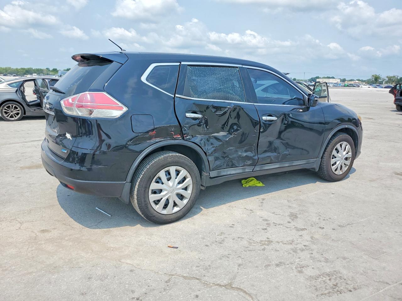 2014 Nissan Rogue S Black vin: 5N1AT2MT4EC849593