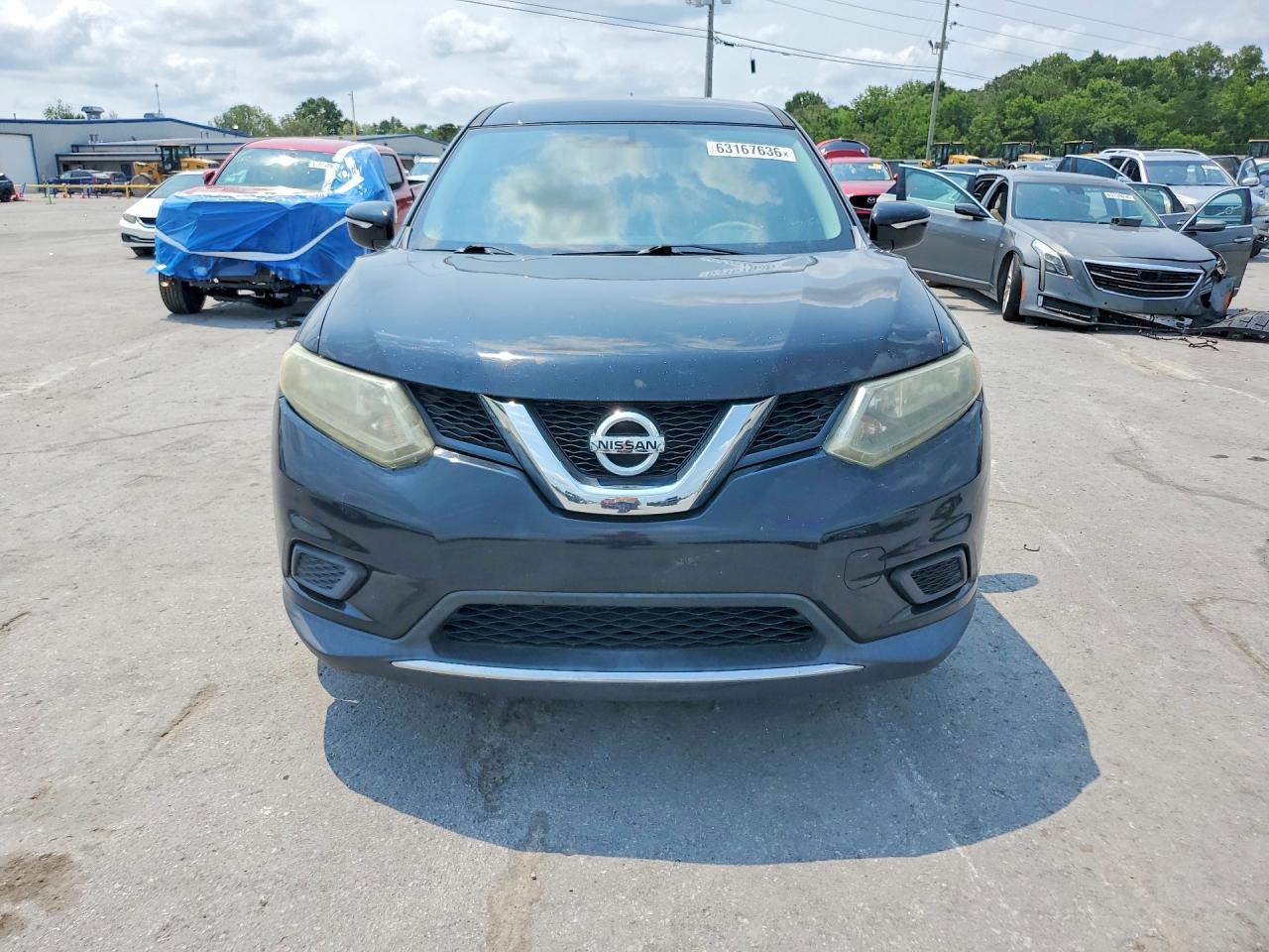 2014 Nissan Rogue S Black vin: 5N1AT2MT4EC849593