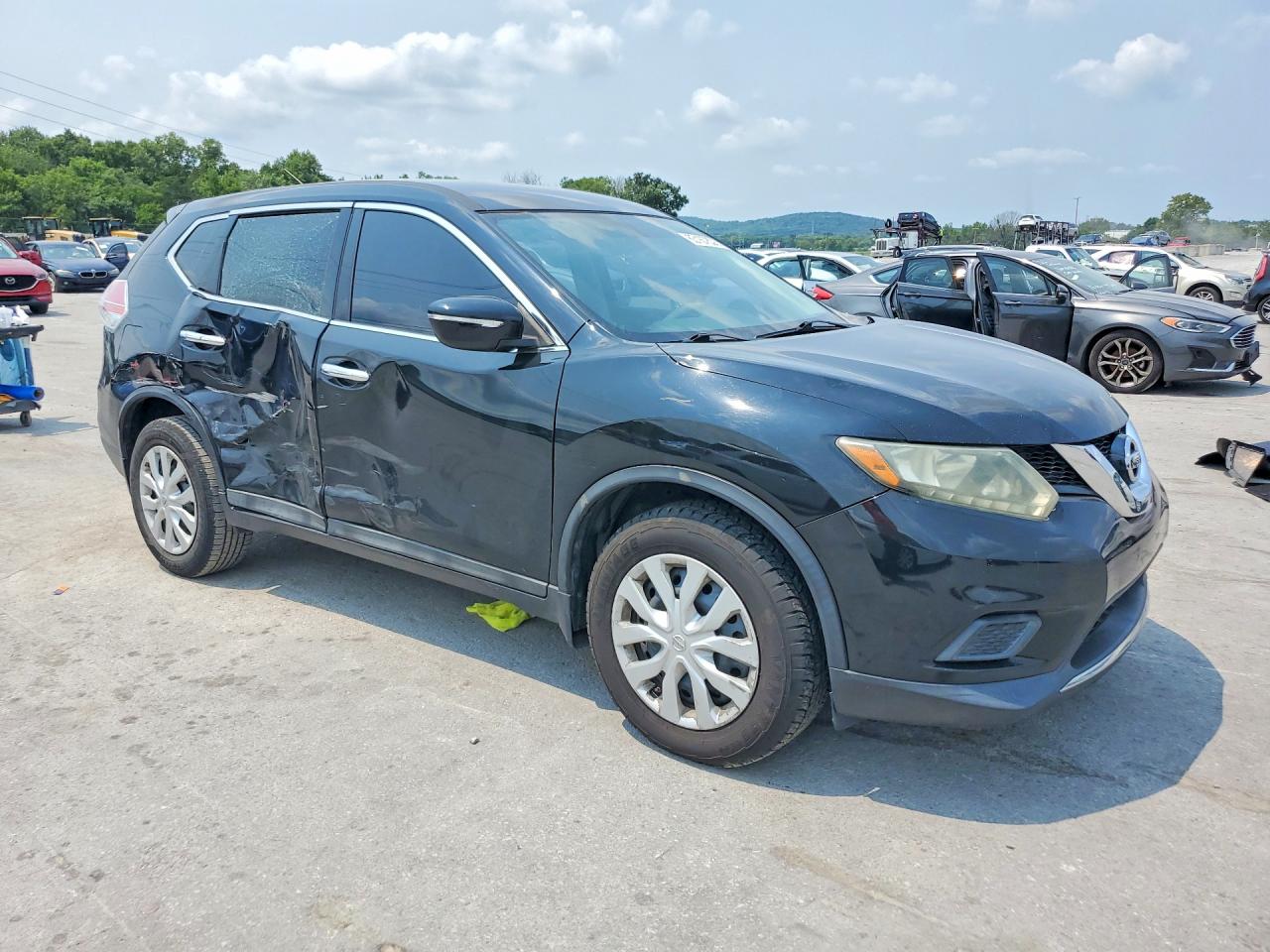 2014 Nissan Rogue S Black vin: 5N1AT2MT4EC849593