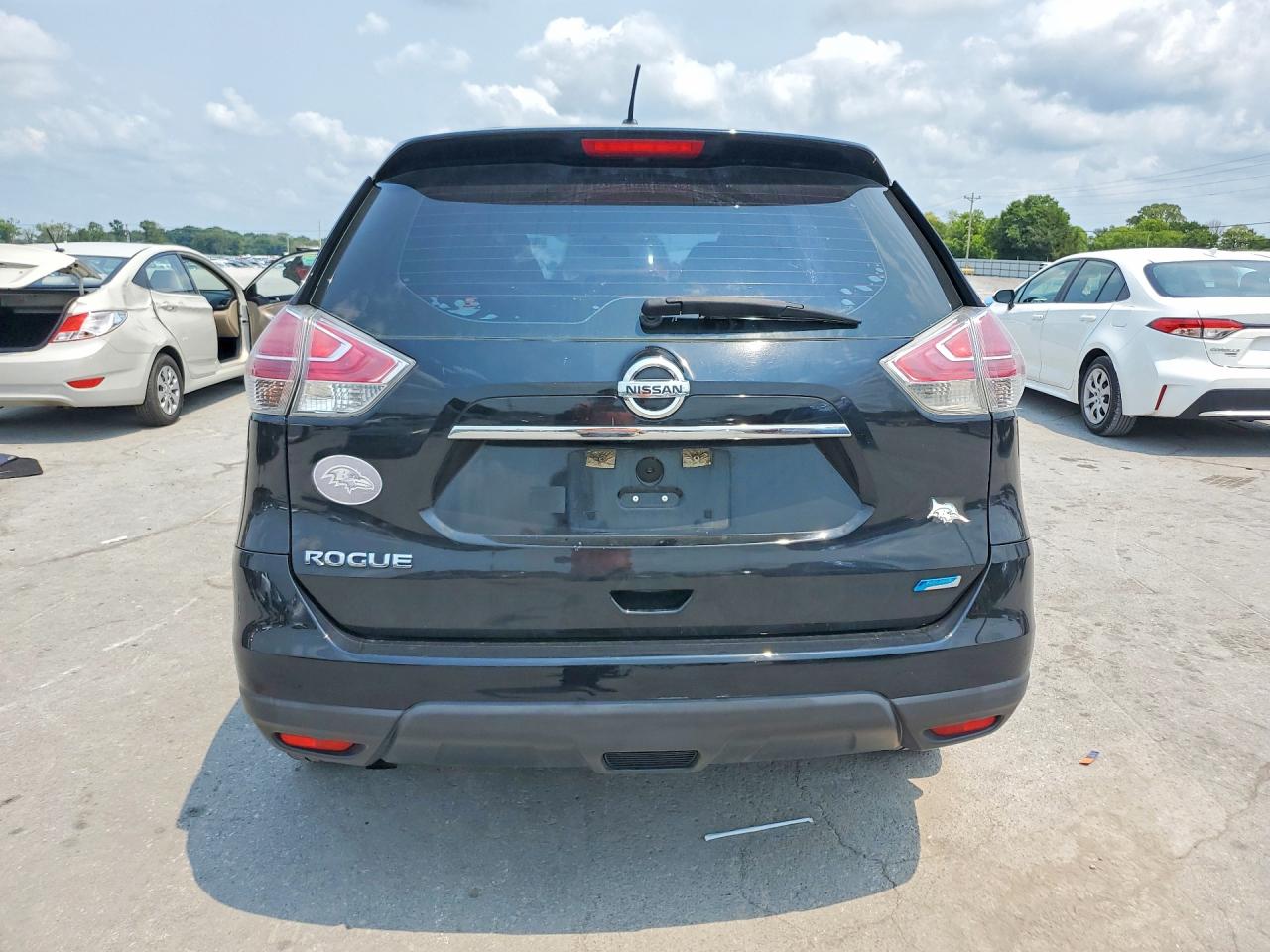2014 Nissan Rogue S Black vin: 5N1AT2MT4EC849593