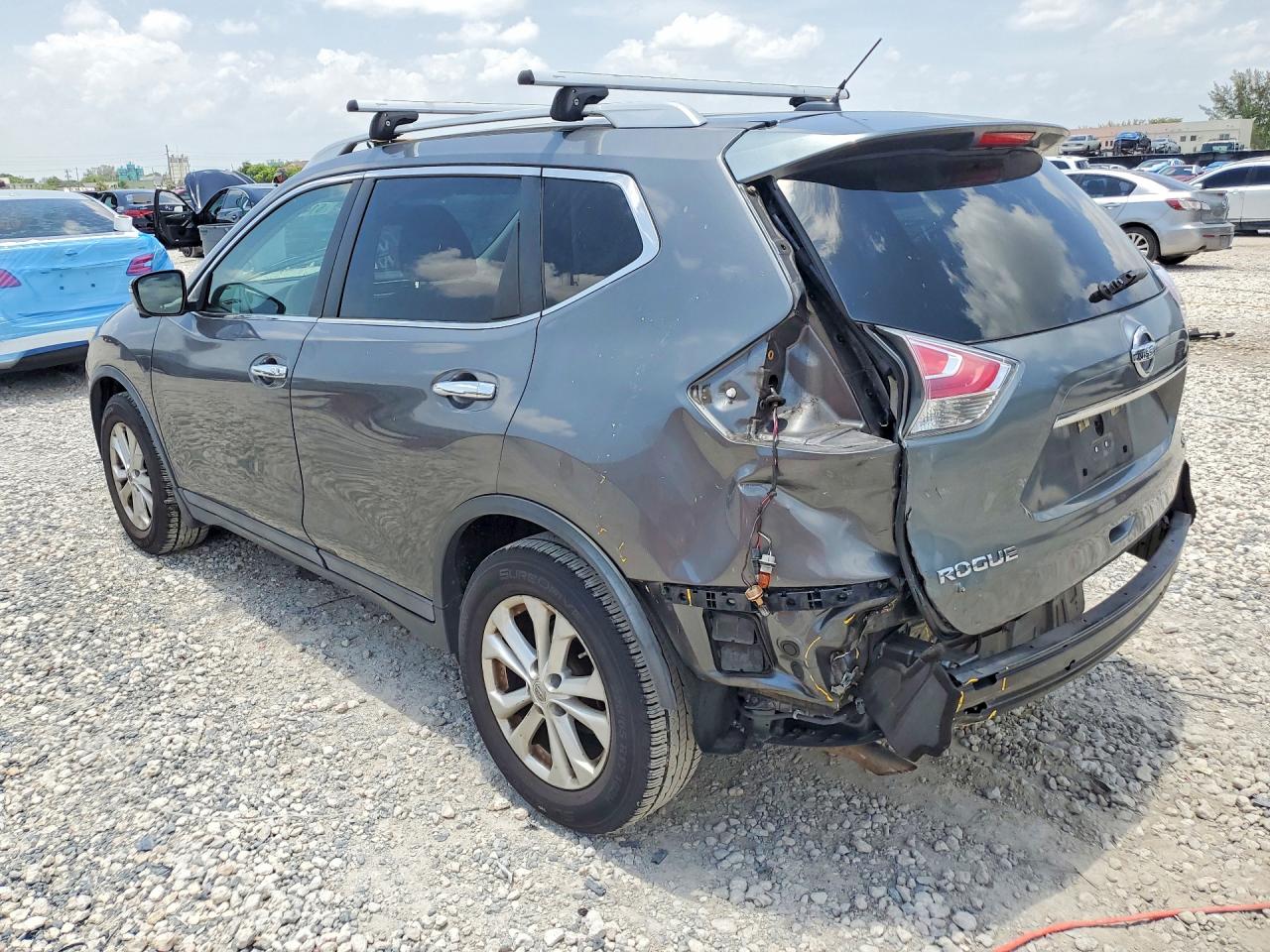 2015 Nissan Rogue Sv Silver vin: 5N1AT2MT4FC751407