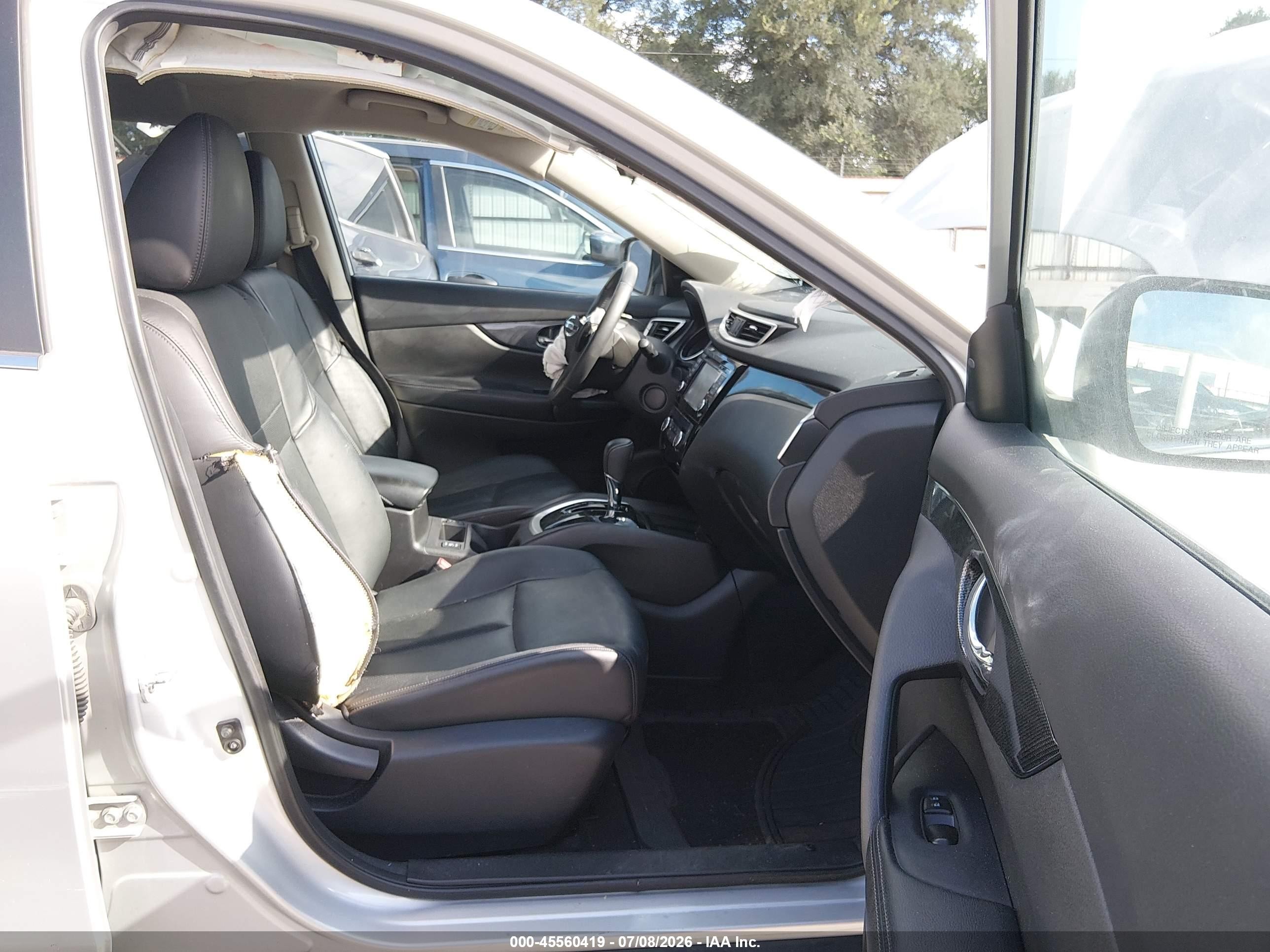 2015 Nissan Rogue Sl Silver vin: 5N1AT2MT4FC753657