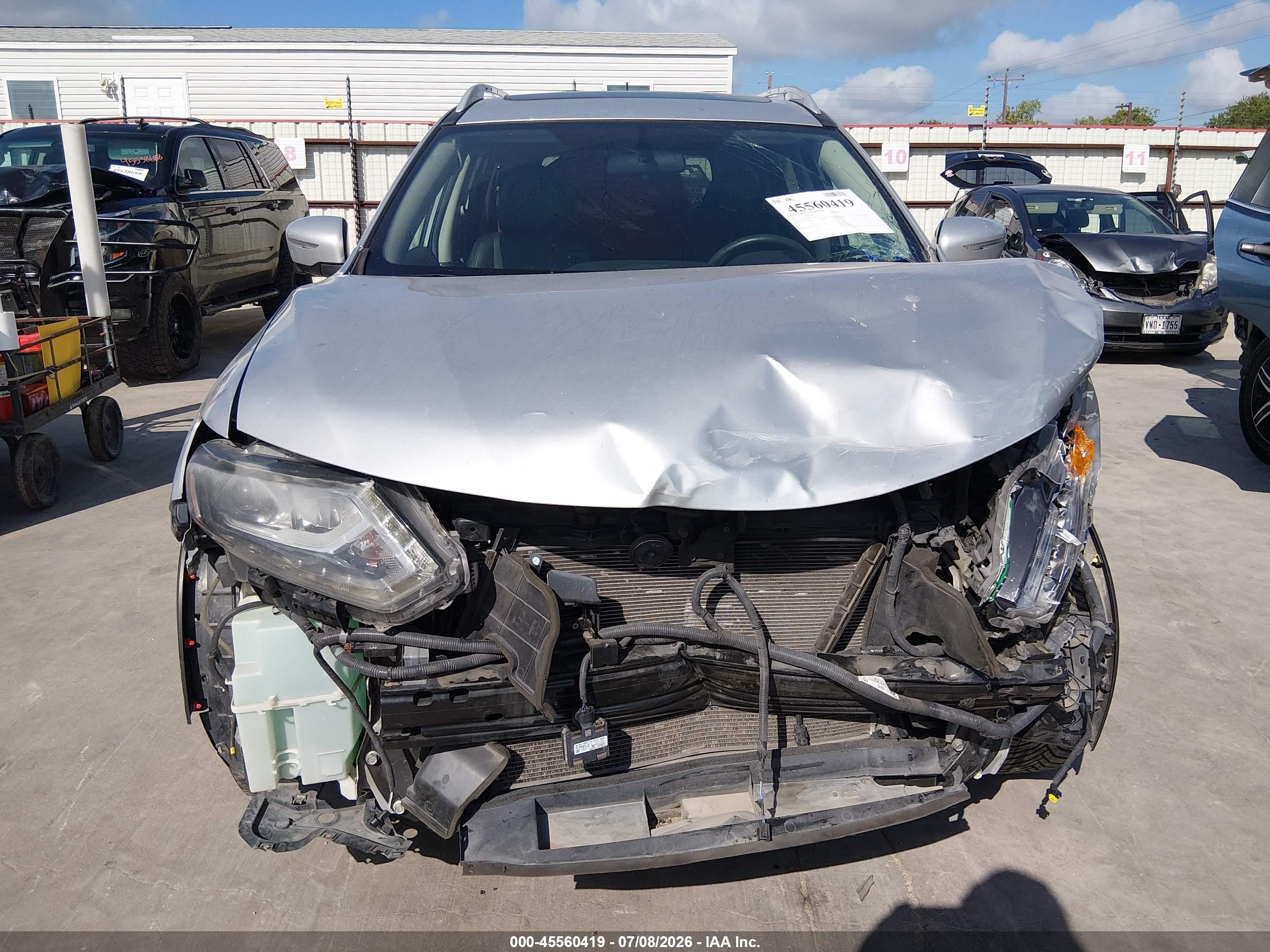 2015 Nissan Rogue Sl Silver vin: 5N1AT2MT4FC753657