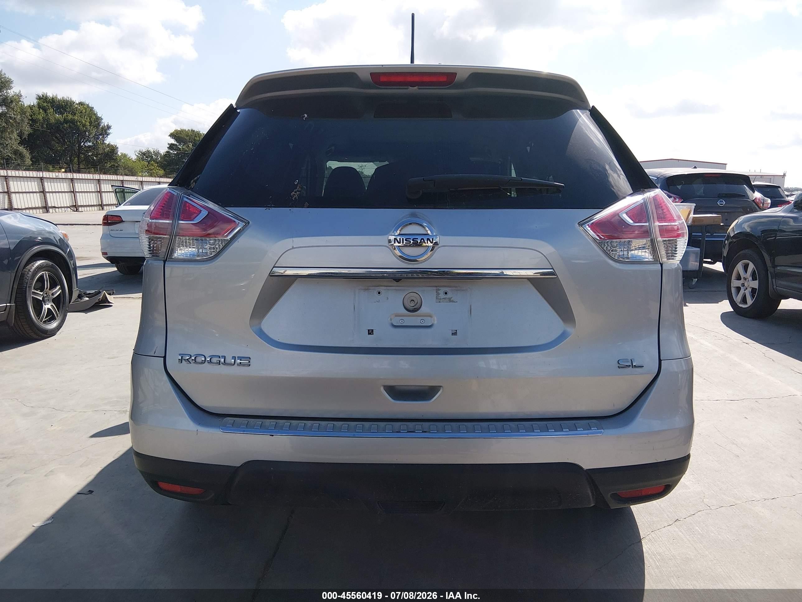 2015 Nissan Rogue Sl Silver vin: 5N1AT2MT4FC753657