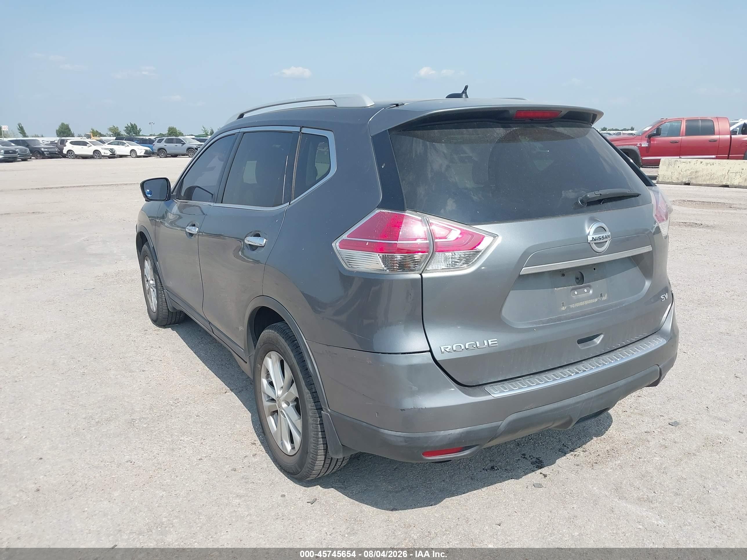 2015 Nissan Rogue Sv Gray vin: 5N1AT2MT4FC754727