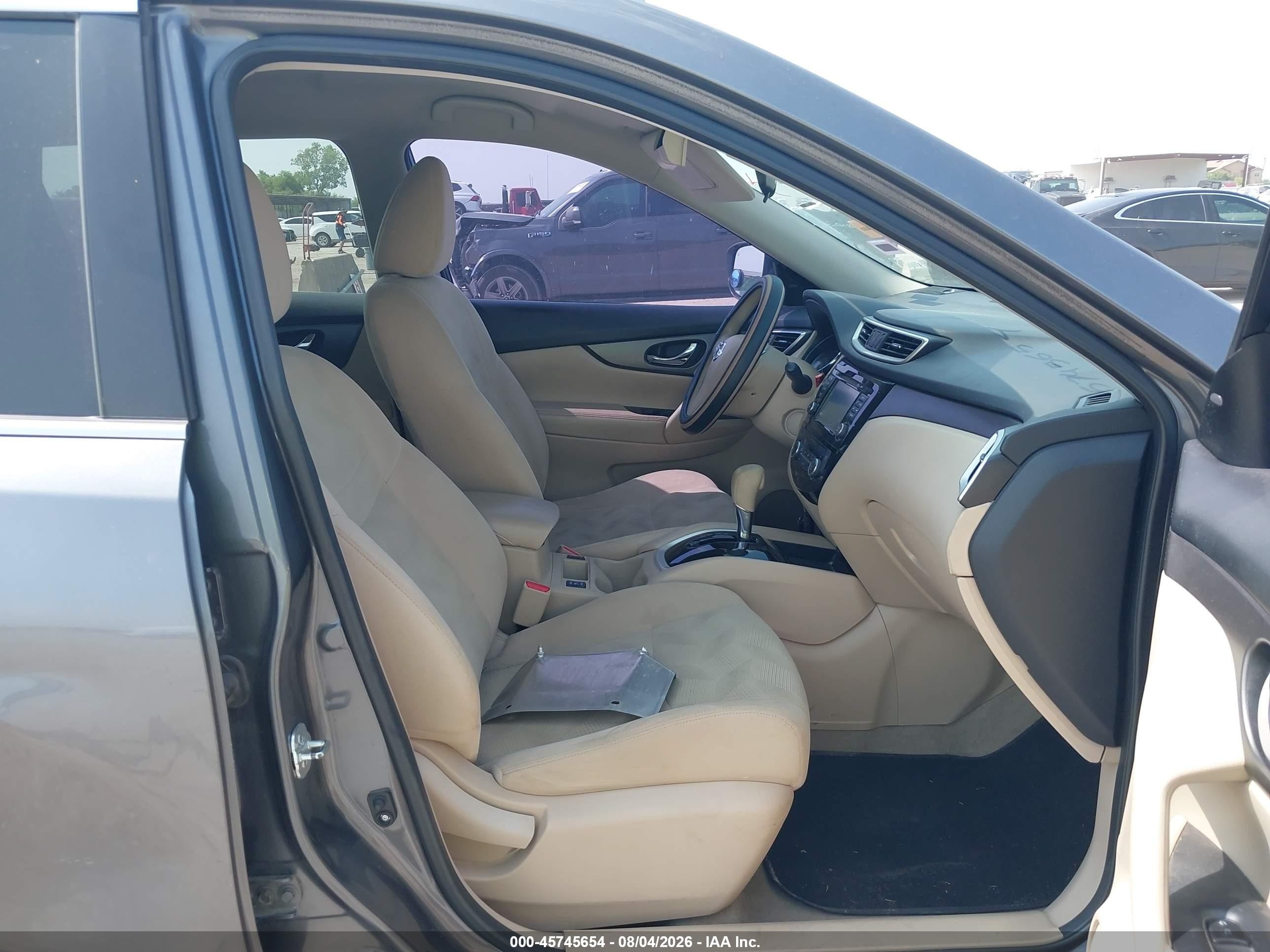 2015 Nissan Rogue Sv Gray vin: 5N1AT2MT4FC754727