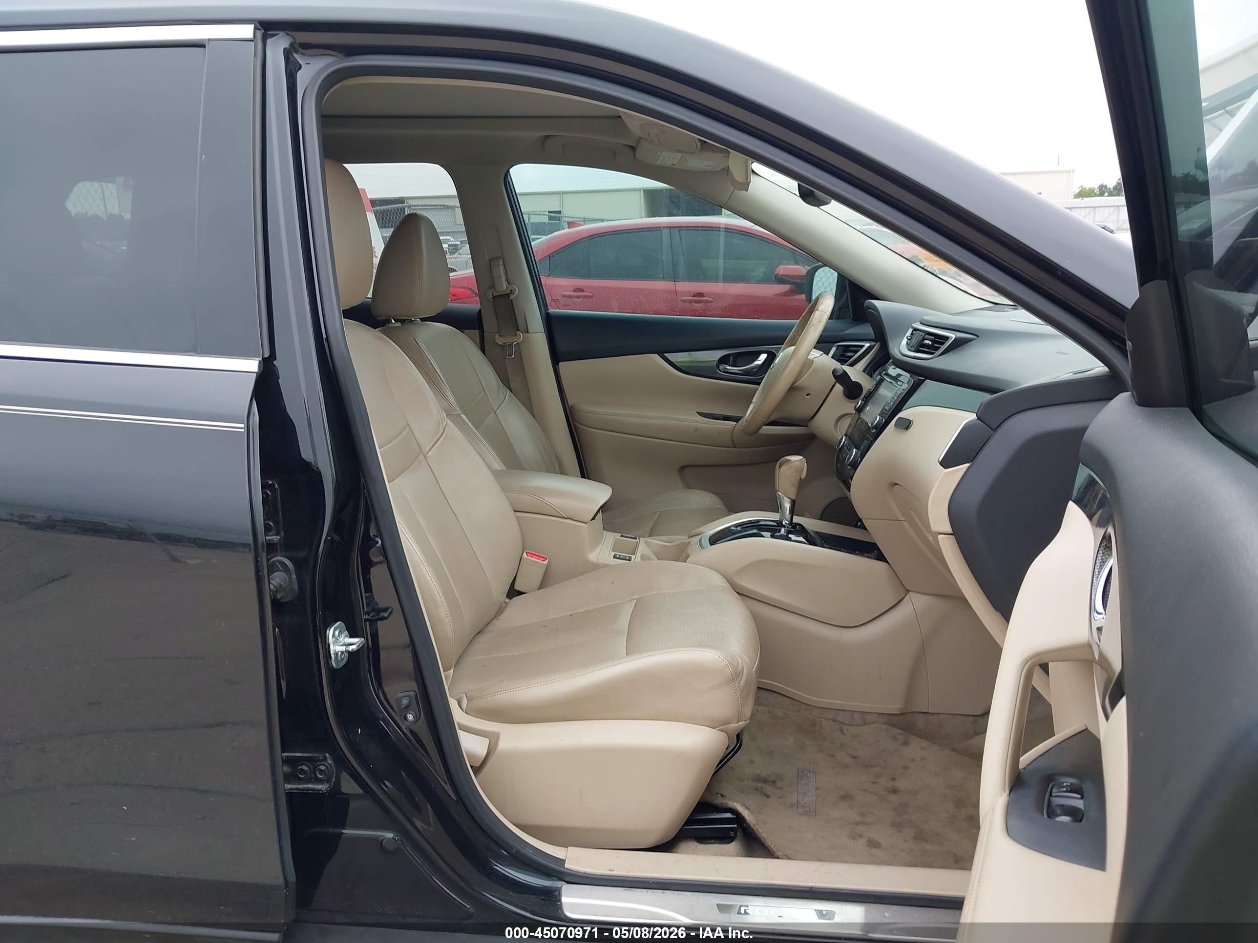 2015 Nissan Rogue Sl Black vin: 5N1AT2MT4FC763699