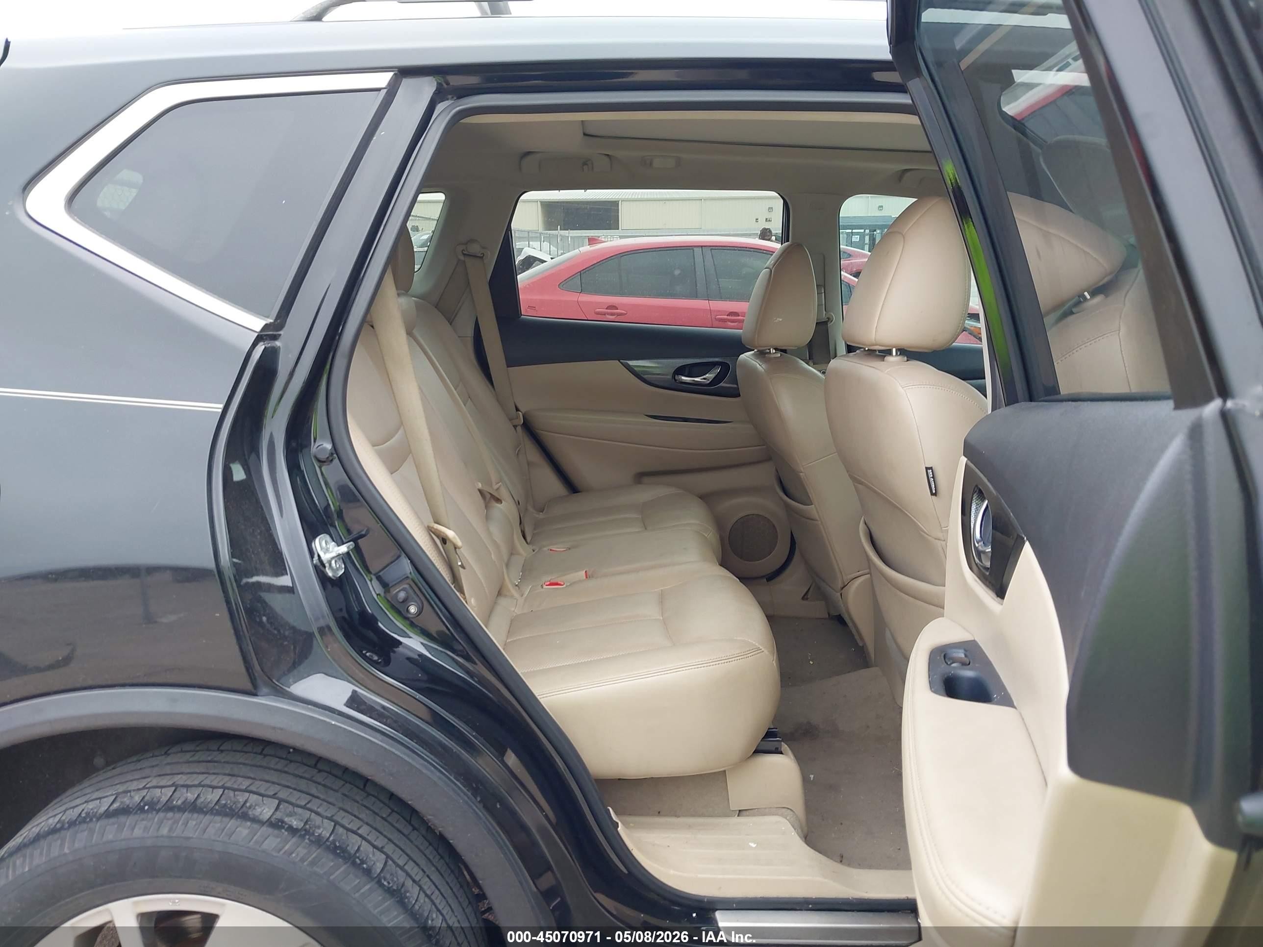 2015 Nissan Rogue Sl Black vin: 5N1AT2MT4FC763699