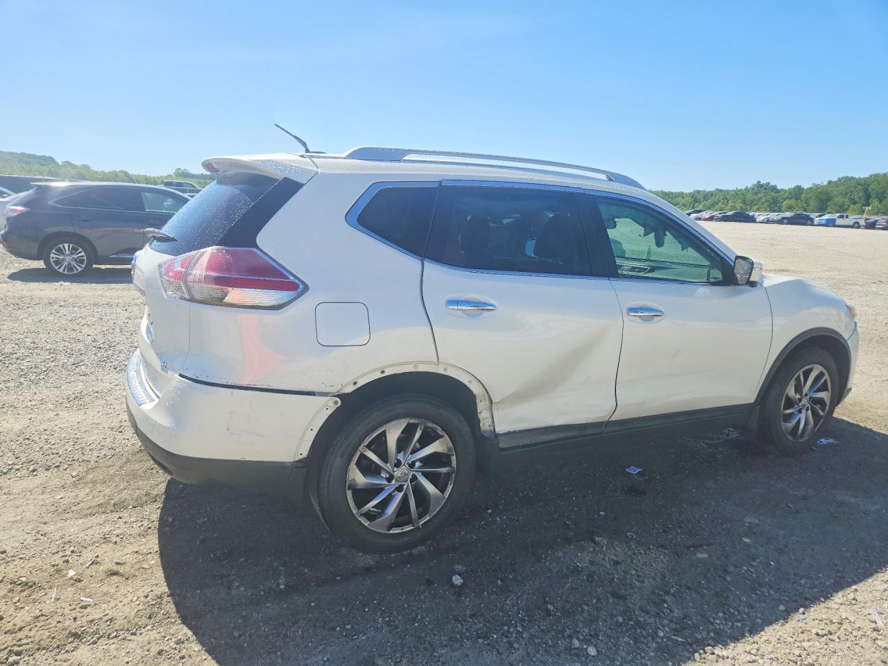 2015 Nissan Rogue Sl White vin: 5N1AT2MT4FC774735