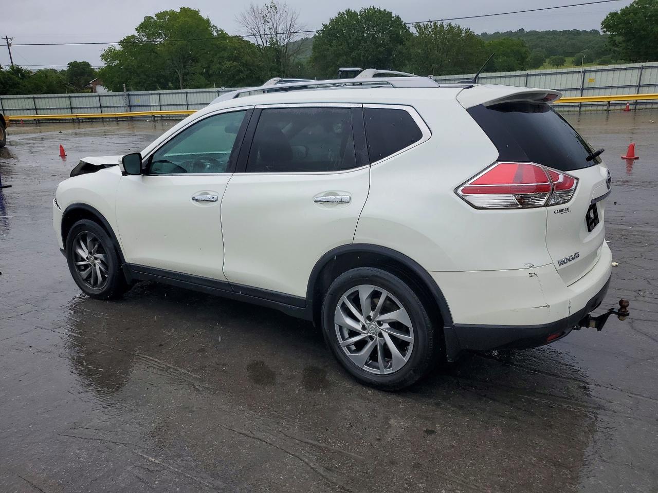 2015 Nissan Rogue Sl White vin: 5N1AT2MT4FC792832