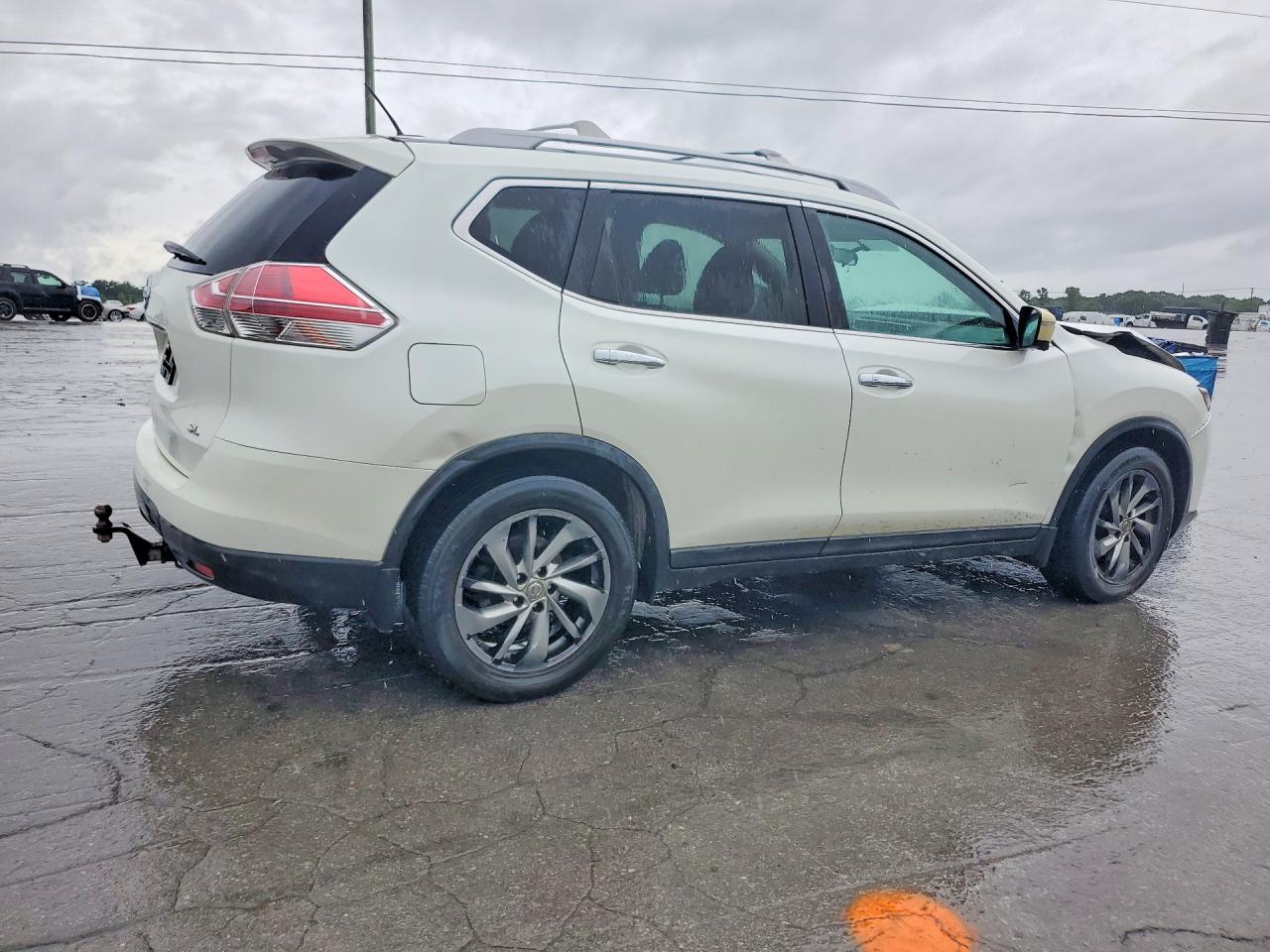 2015 Nissan Rogue Sl White vin: 5N1AT2MT4FC792832