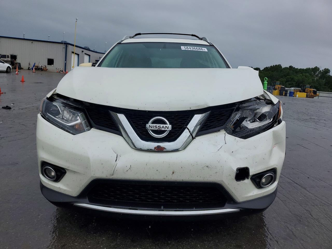2015 Nissan Rogue Sl White vin: 5N1AT2MT4FC792832