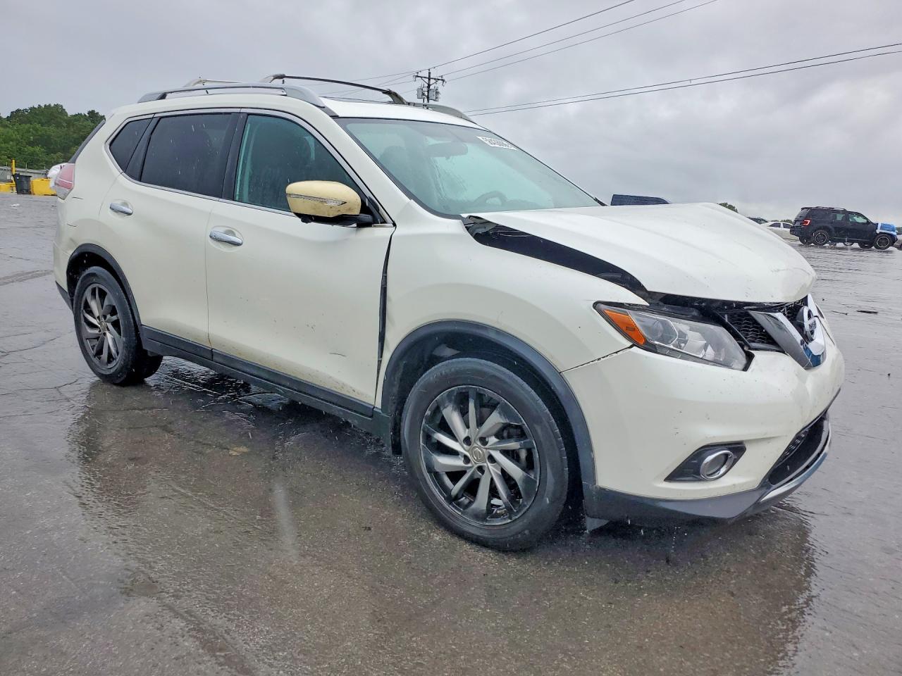 2015 Nissan Rogue Sl White vin: 5N1AT2MT4FC792832