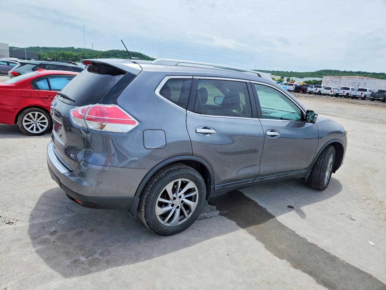 2015 Nissan Rogue Sl Gray vin: 5N1AT2MT4FC838367