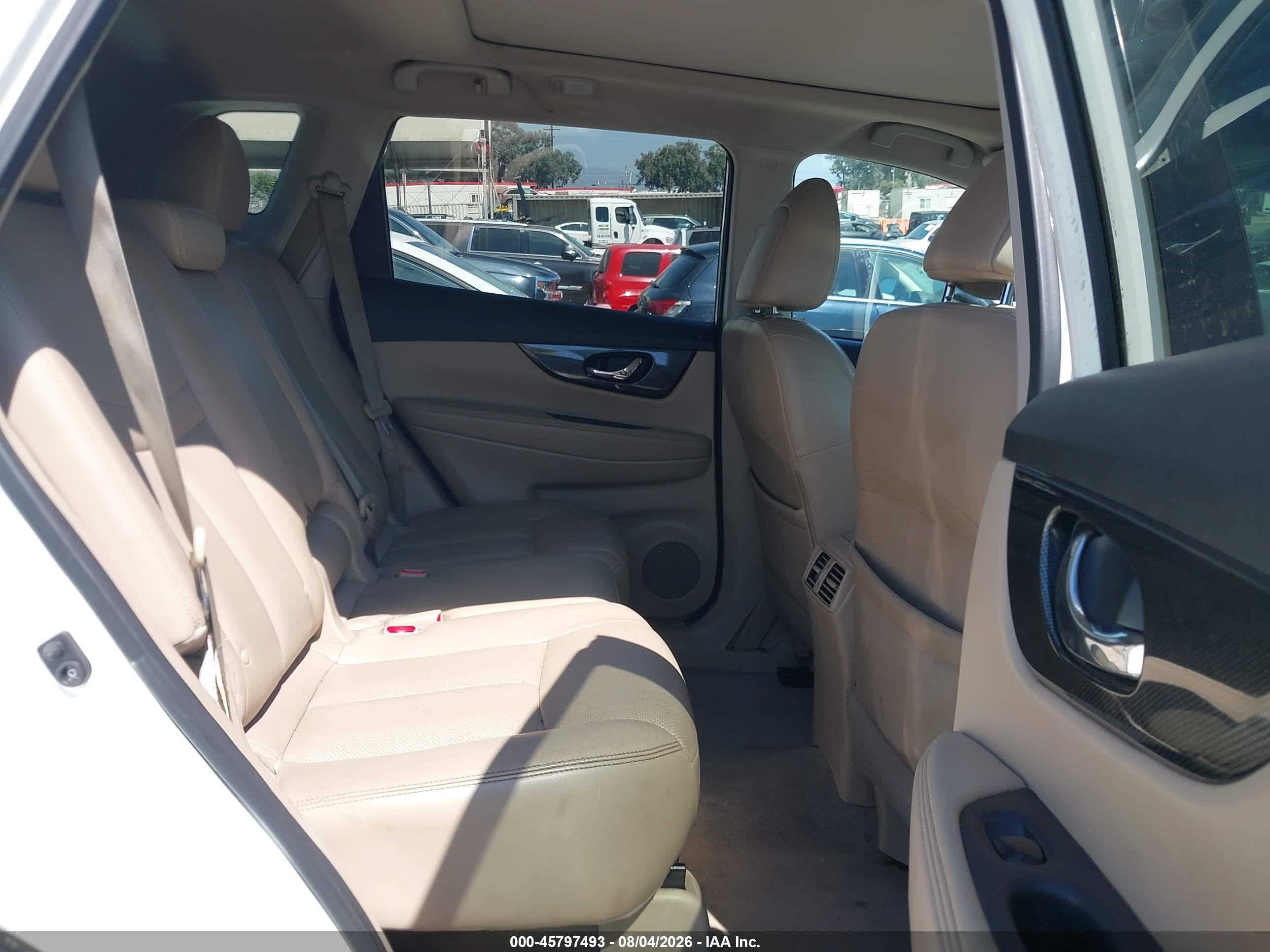 2015 Nissan Rogue Sl White vin: 5N1AT2MT4FC844329