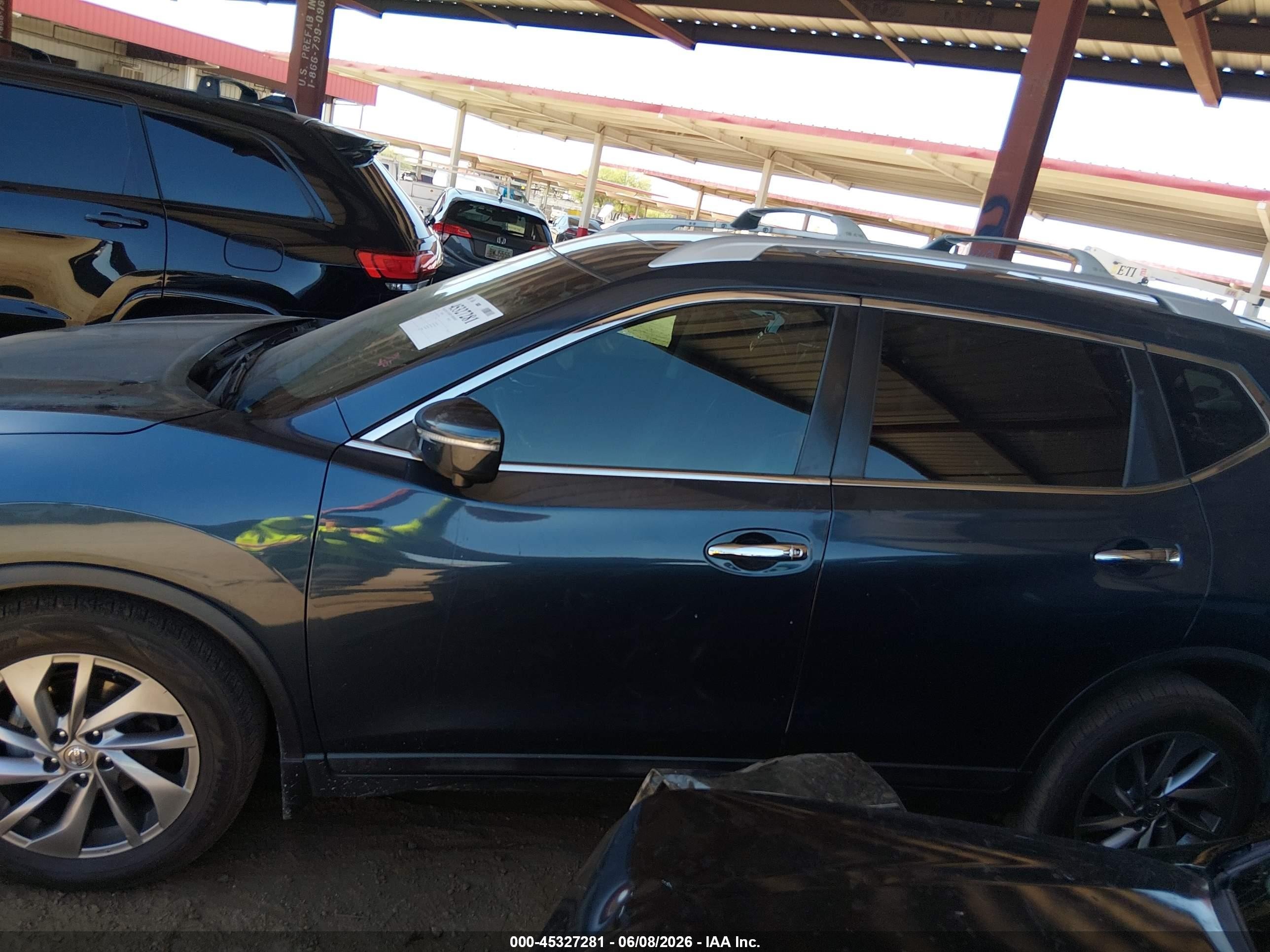 2015 Nissan Rogue Sl Blue vin: 5N1AT2MT4FC851698