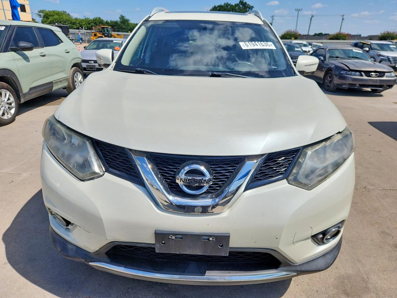 2015 Nissan Rogue Sl White vin: 5N1AT2MT4FC861616