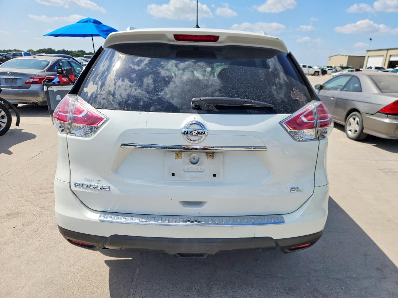 2015 Nissan Rogue Sl White vin: 5N1AT2MT4FC861616