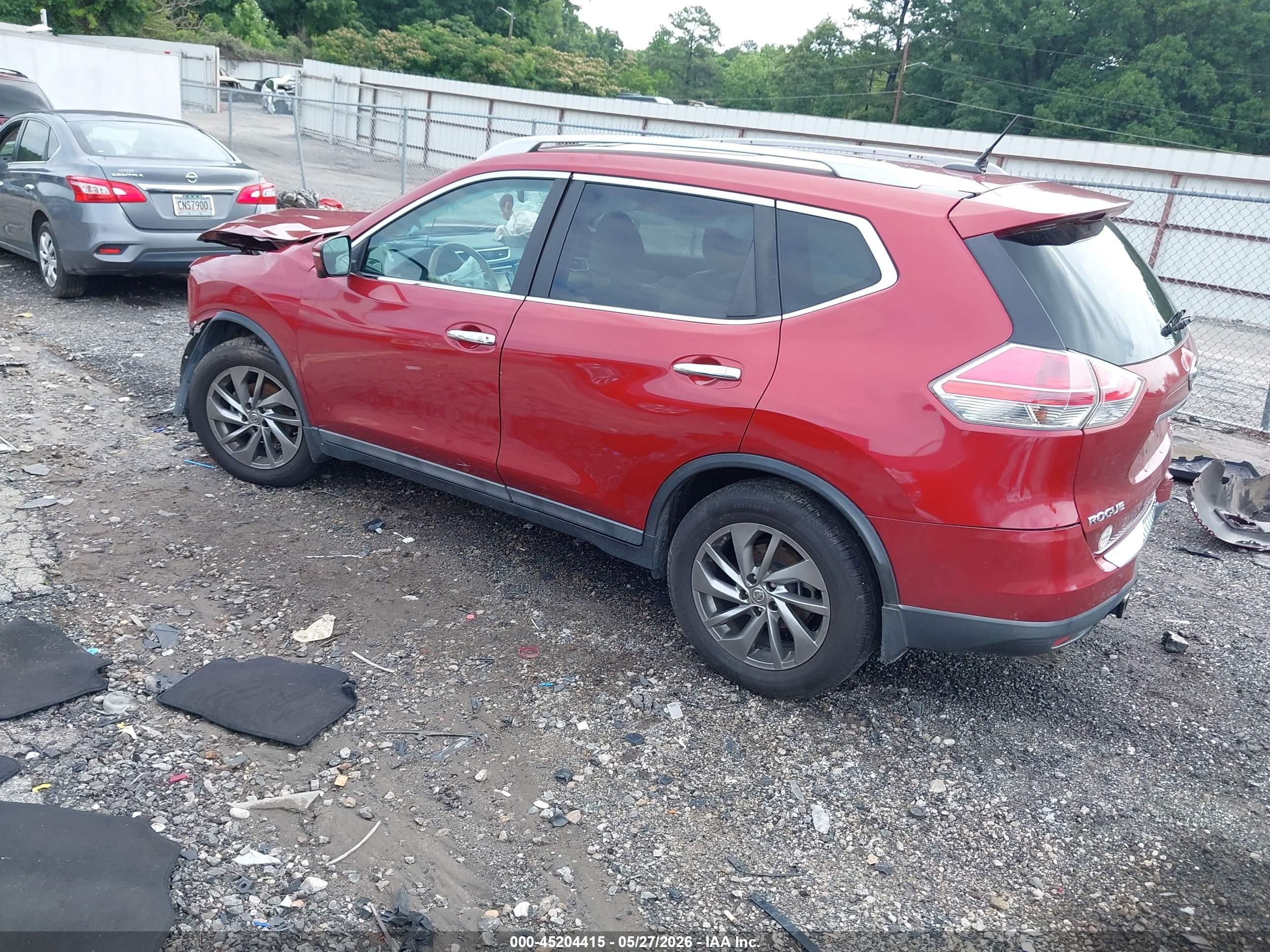 2015 Nissan Rogue Sl Red vin: 5N1AT2MT4FC872518