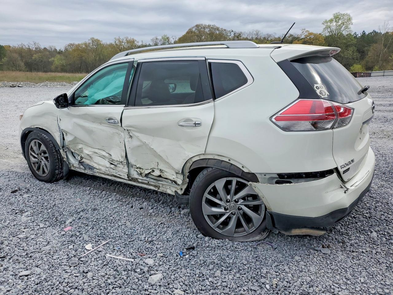2015 Nissan Rogue Sl White vin: 5N1AT2MT4FC887214