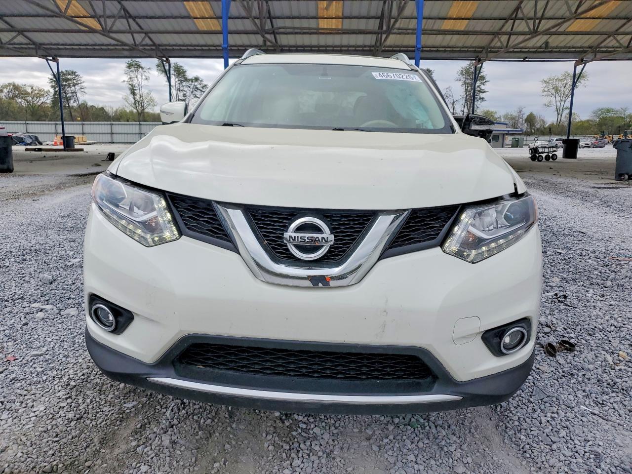 2015 Nissan Rogue Sl White vin: 5N1AT2MT4FC887214